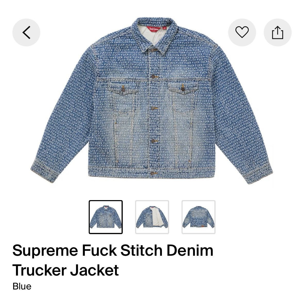 ジャケット・アウター Supreme Fuck Stitch Denim Trucker Jacket Spring/Summer 2025 Preview – Supreme