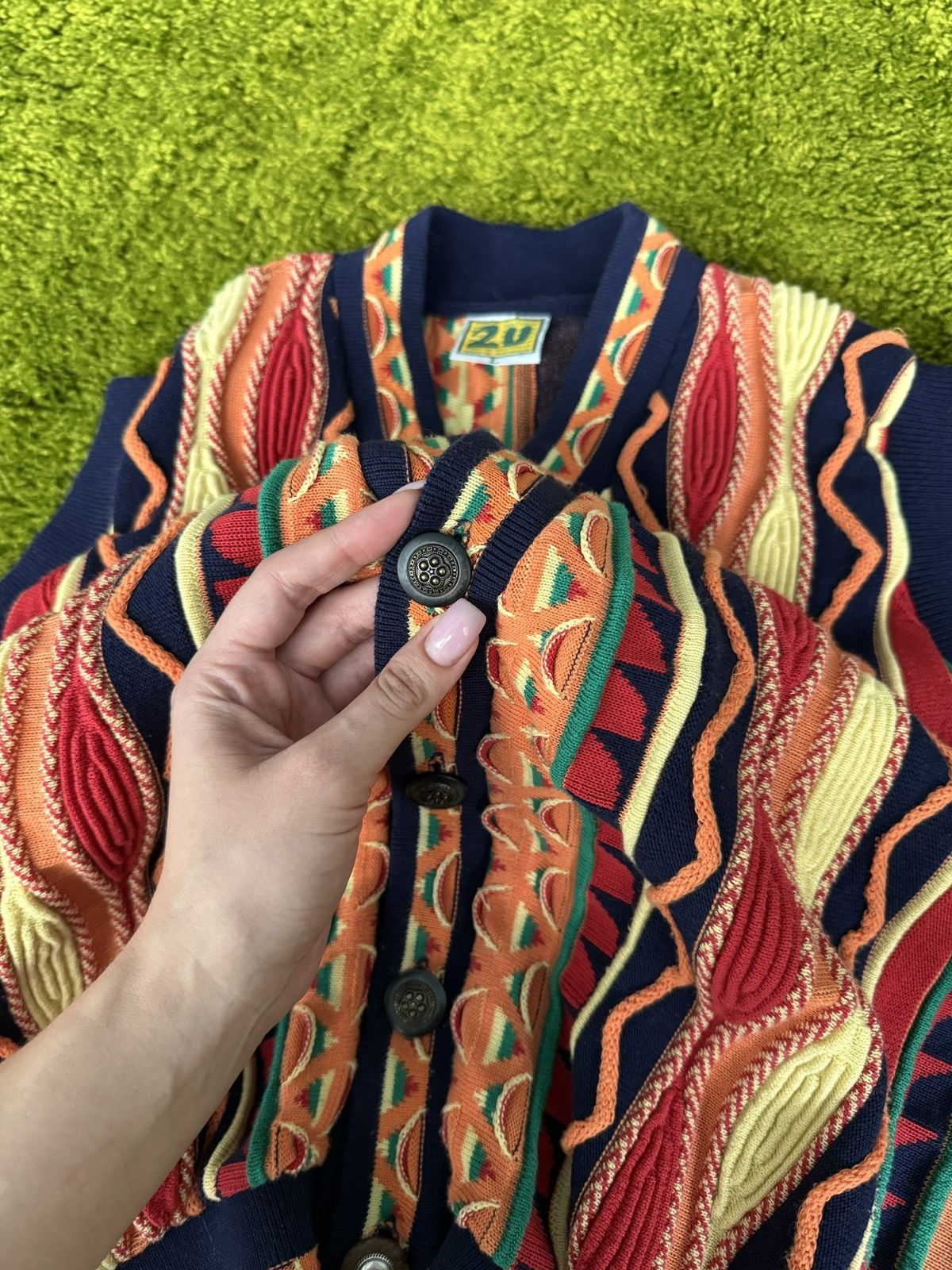 Coogi Coogi 2U coloured cable knit Y2K vintage sweater vest Size US L / EU 52-54 / 3 - 3 Thumbnail