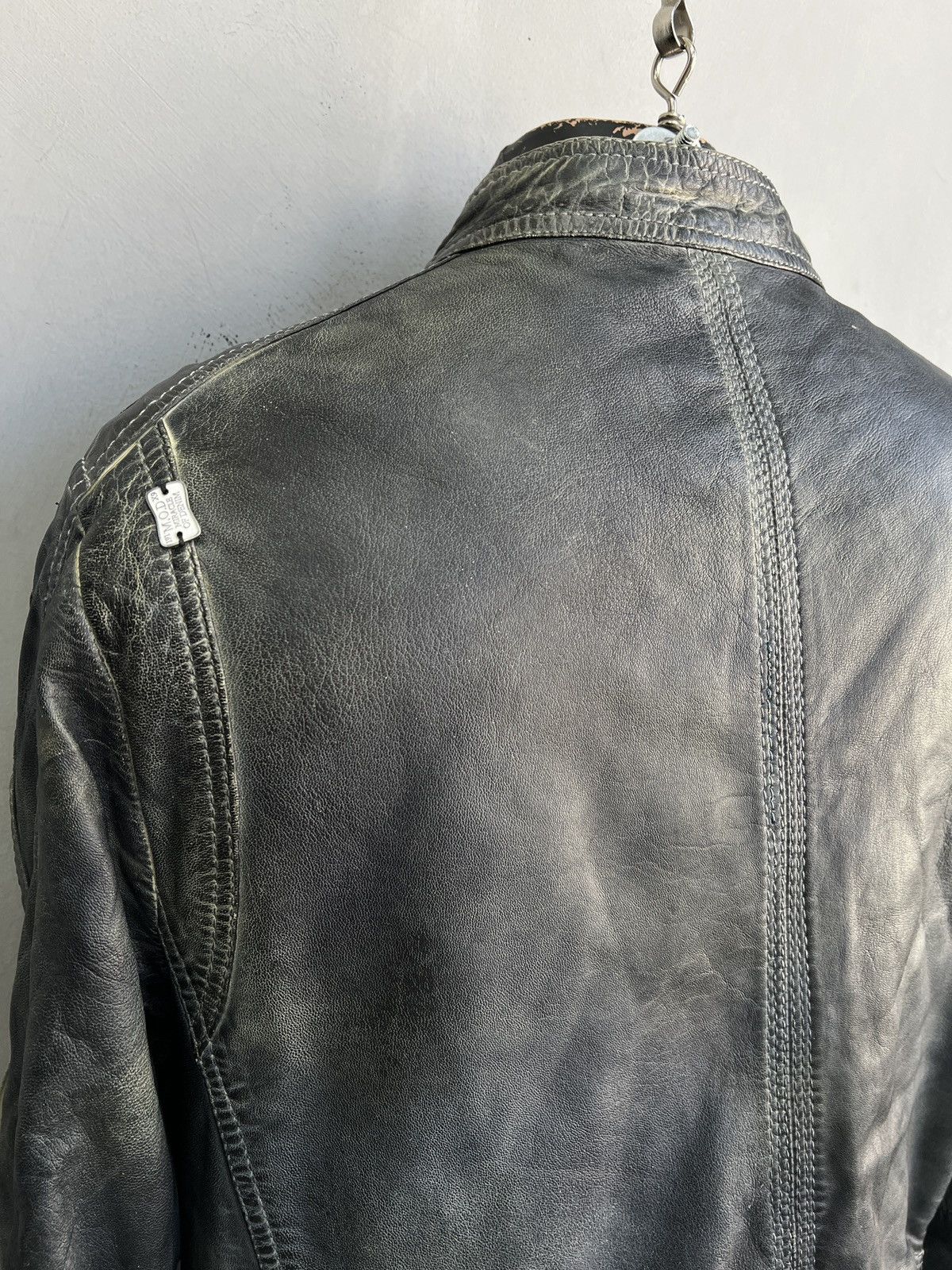 14th Addiction Washed leather racing zipper 14th addiction style jacket Size US XL / EU 56 / 4 - 10 Thumbnail