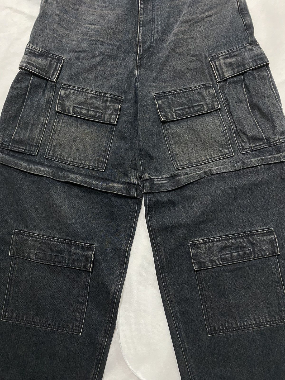 Balenciaga Balenciaga japanese denim cargo pants indigo blue Size US 32 / EU 48 - 4 Thumbnail