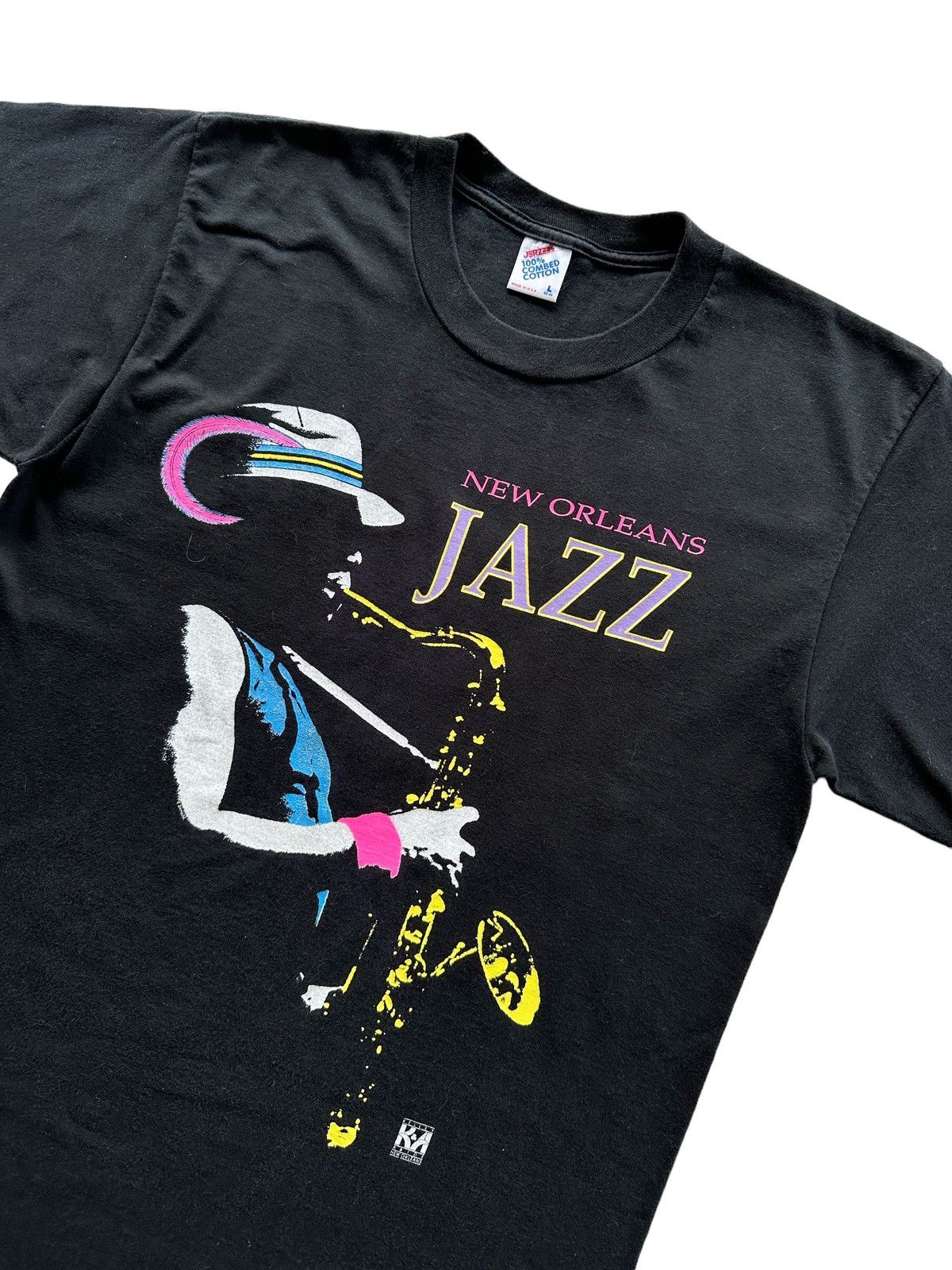 Vintage Vintage Kelley Abide New Orleans Jazz T Shirt Size US L / EU 52-54 / 3 - 6 Thumbnail