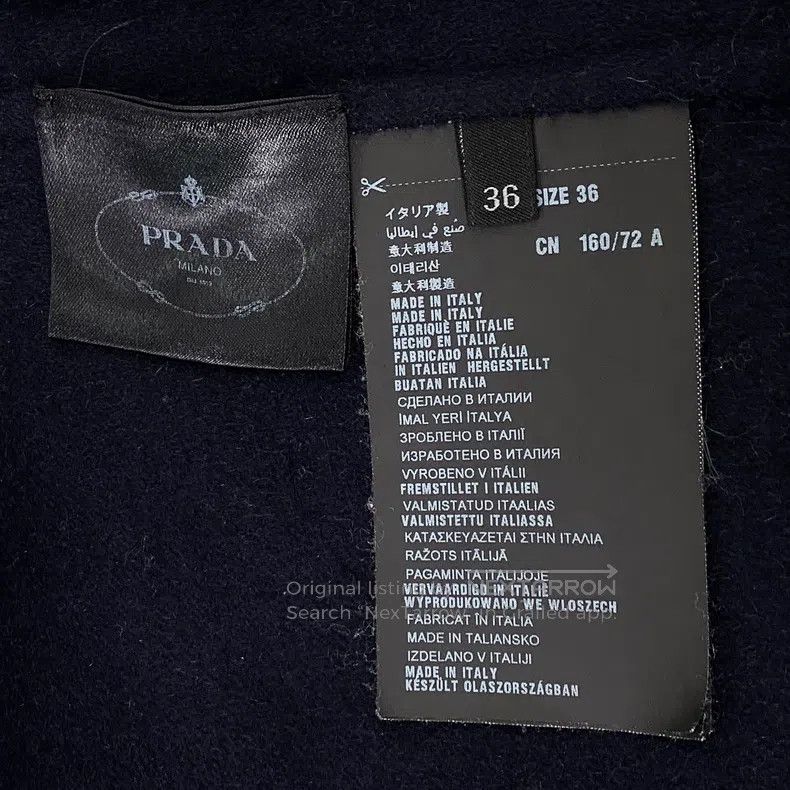 Prada Prada Black woollen lapel coat Size XXS / US 00 / IT 34 - 7 Thumbnail