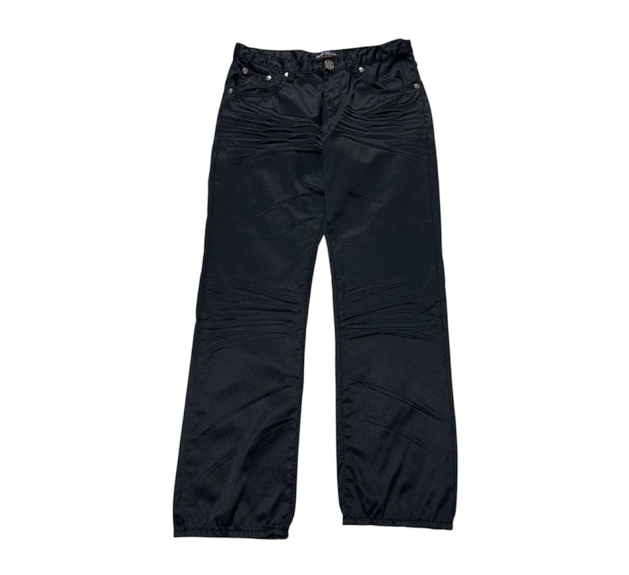 True Religion Vintage Dirty Denim y2k creased crumpled pants zip trousers Size US 32 / EU 48 - 1 Thumbnail