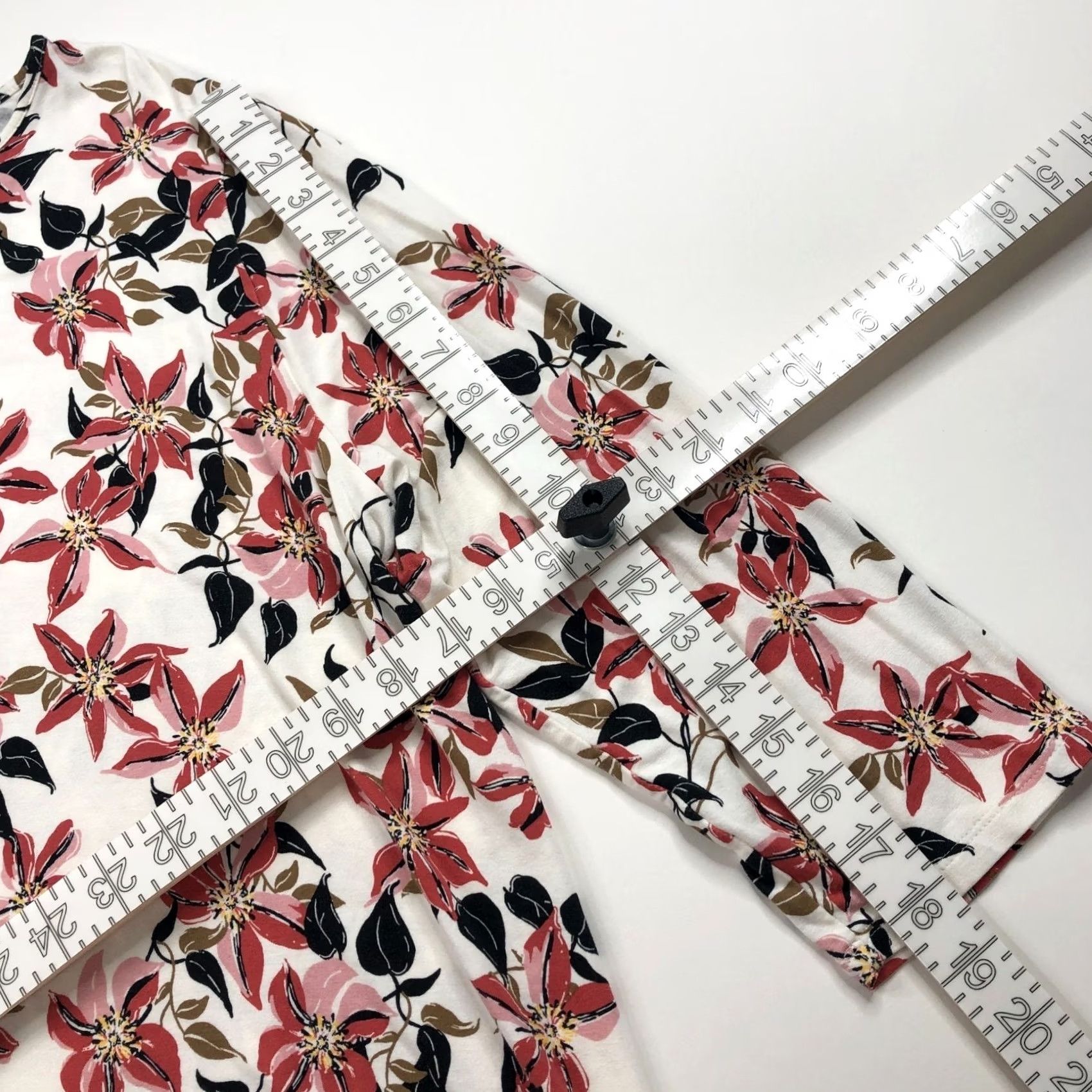 J. Jill J.Jill Wearever Collection XL Pullover Shirt All Over Print Floral White Womens Blouse Size XL / US 12-14 / IT 48-50 - 4 Thumbnail