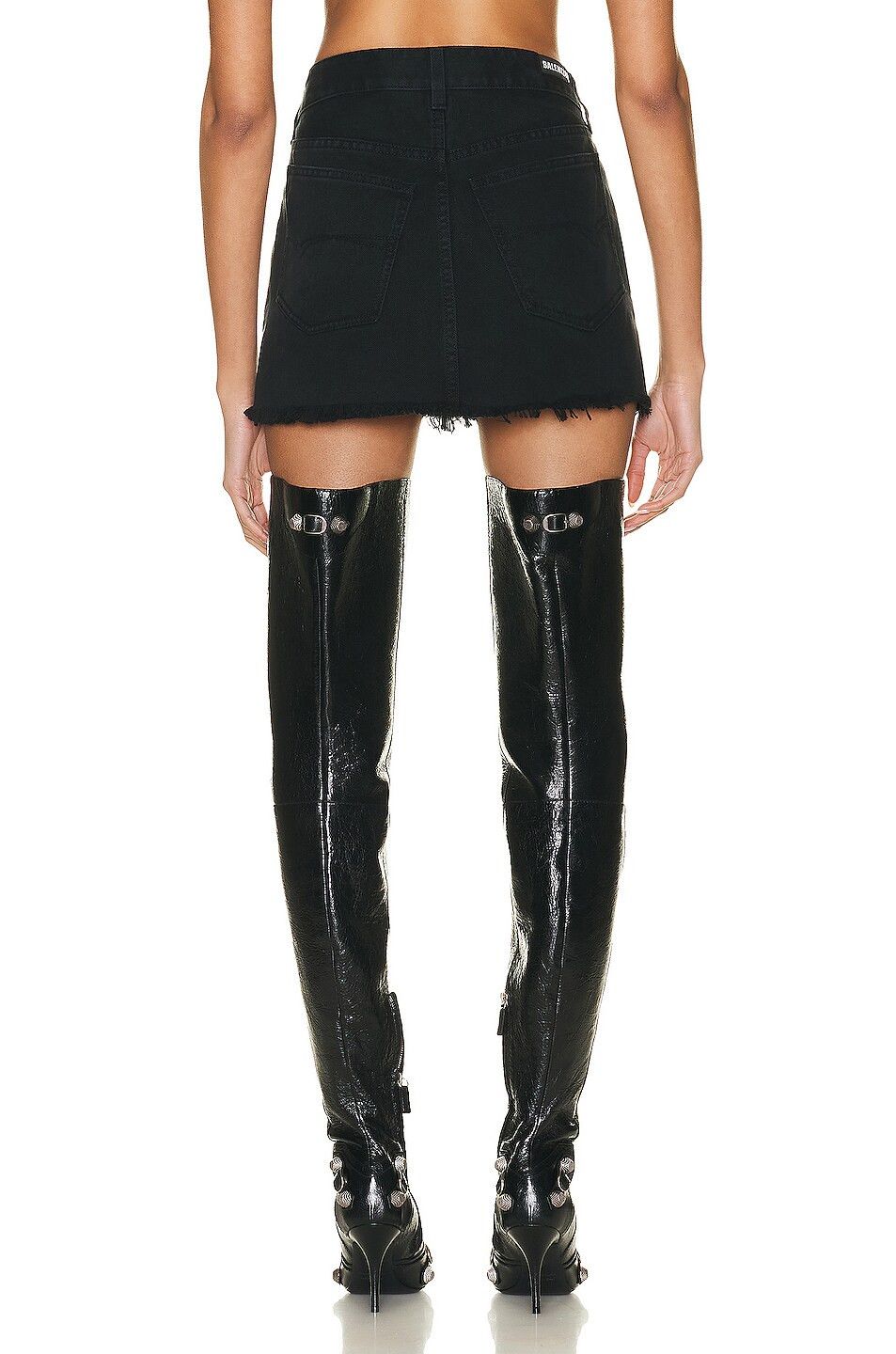 Balenciaga o1mt1gz1124 Cut Off Skirt in Black Size 28" / US 6 / IT 42 - 5 Thumbnail