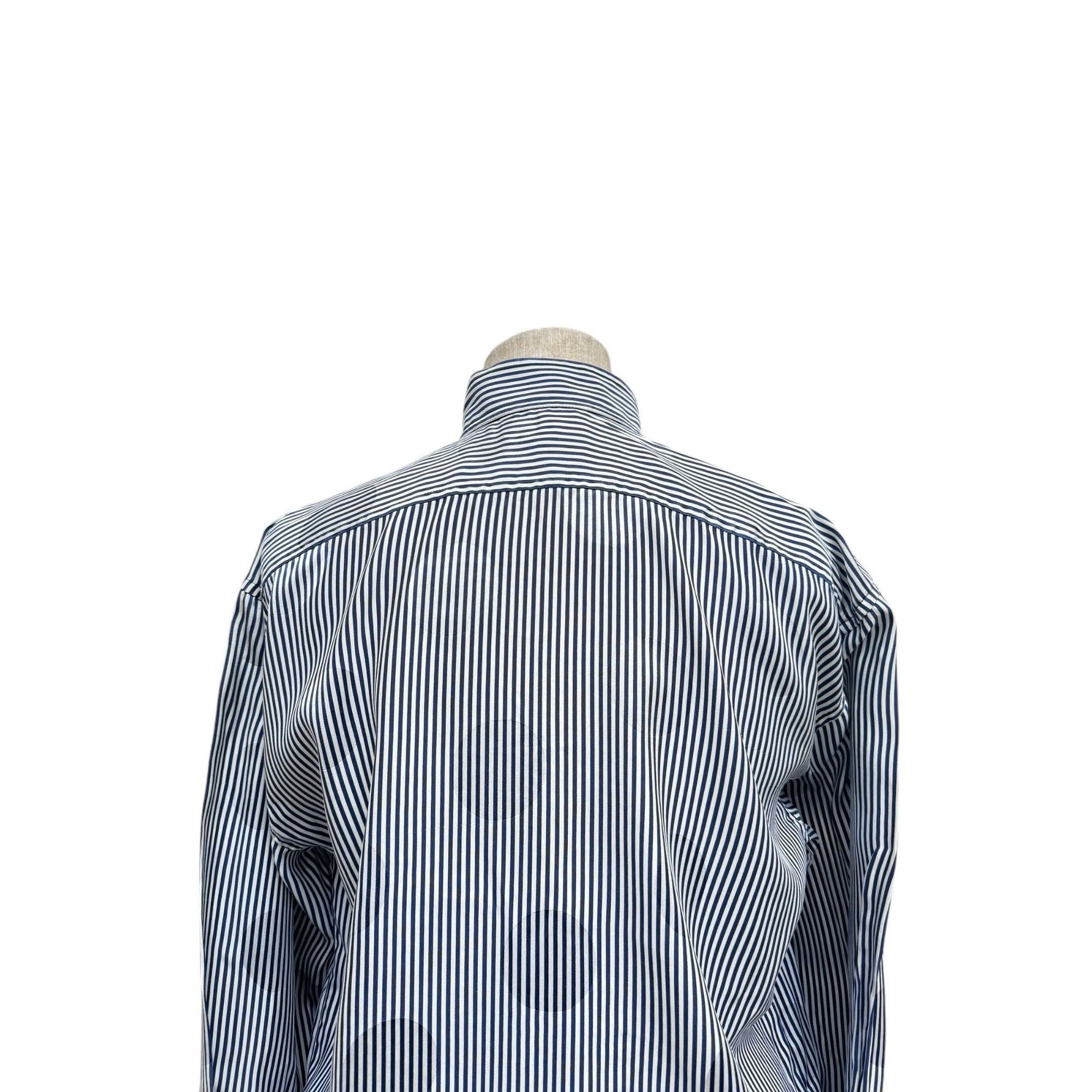 Yves Saint Laurent Vintage Striped and Circle Silk Shirt Size L / US 10 / IT 46 - 5 Thumbnail
