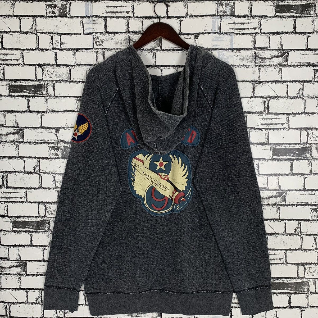 Avirex × Vintage Avirex American Military Avirex Limited Patches Hoodie Size US L / EU 52-54 / 3 - 6 Thumbnail