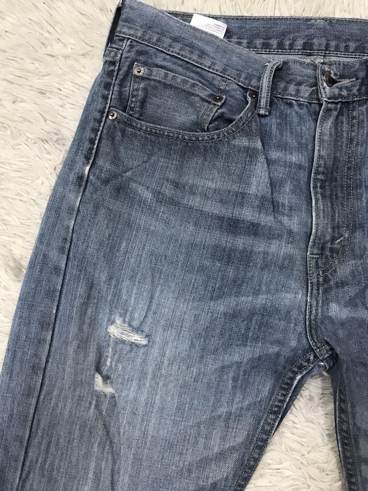 Levi's Vintage Clothing × Vintage Vintage Levis Lot 505 Single R Distressed Denim Jeans Size US 34 / EU 50 - 4 Thumbnail