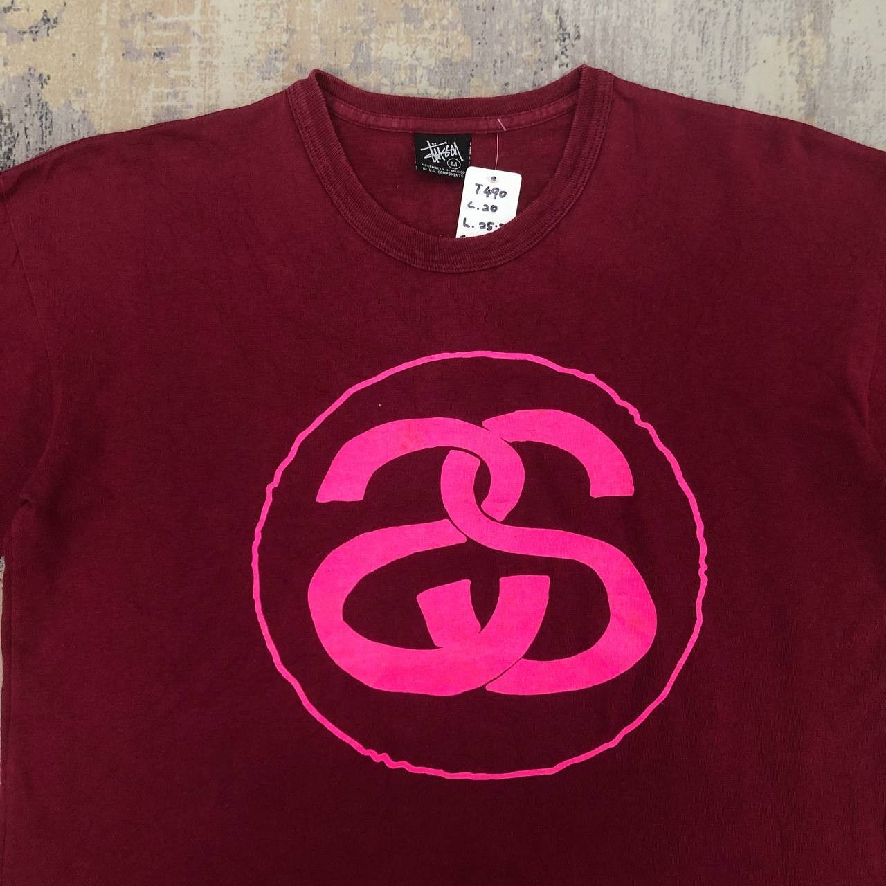 Stussy × Vintage T490 90s STUSSY BiG LOGO LONG SLEEVE TEE Size US M / EU 48-50 / 2 - 4 Thumbnail
