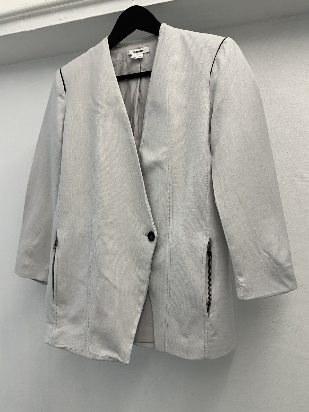 Helmut Lang Helmut Lang Minimal Asymmetric Blazer Size XS / US 0-2 / IT 36-38 - 2 Thumbnail