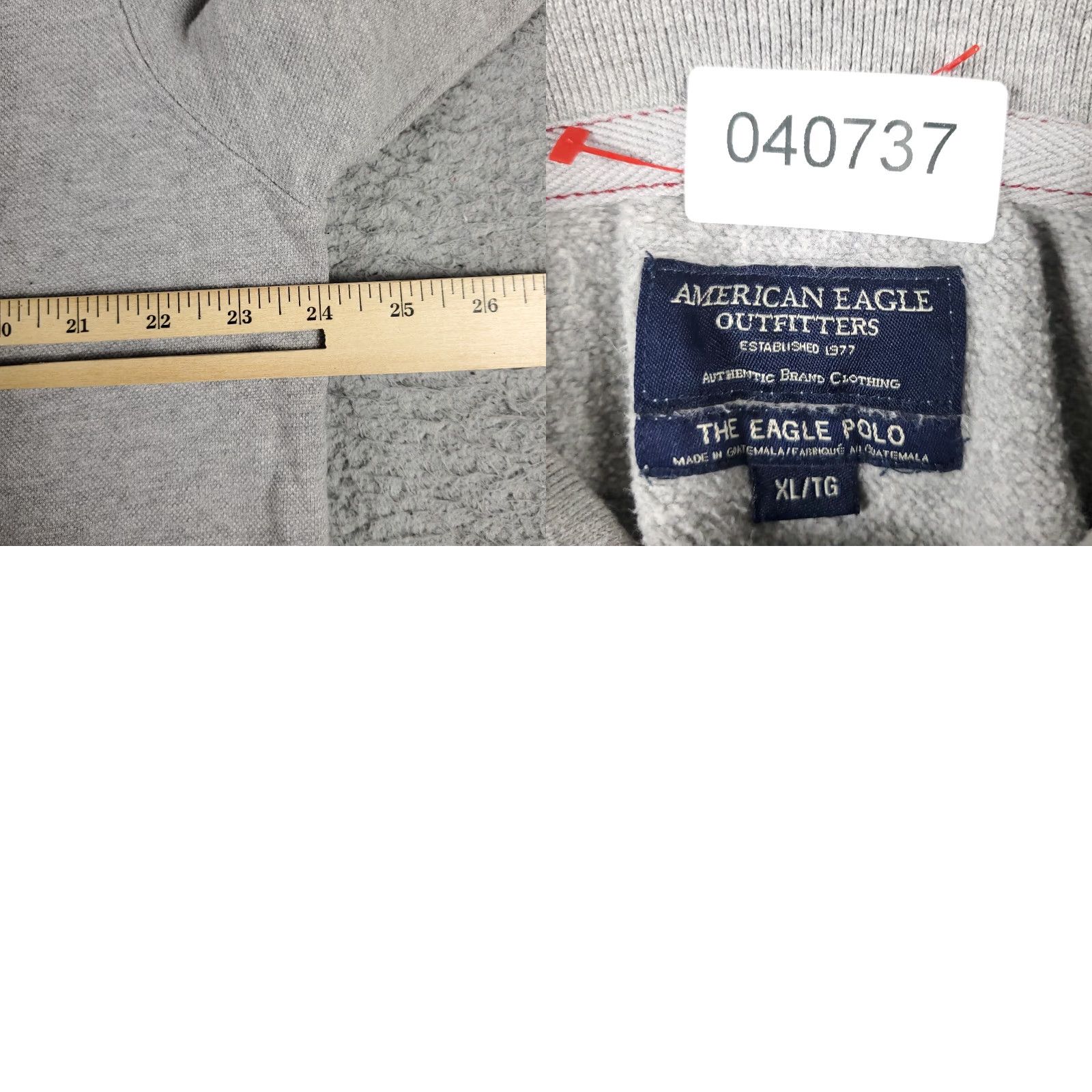 American Eagle Outfitters American Eagle Outfitters Polo Shirt Mens XL Gray Casual Long Sleeve Adult Size US XL / EU 56 / 4 - 8 Thumbnail