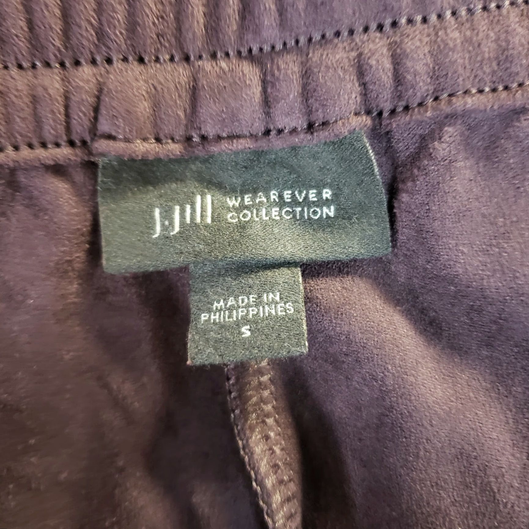Vintage J Jill Wearever Collection Womens Faux Suede Pants Sz Small Purple Pull On Size 28" / US 6 / IT 42 - 6 Thumbnail