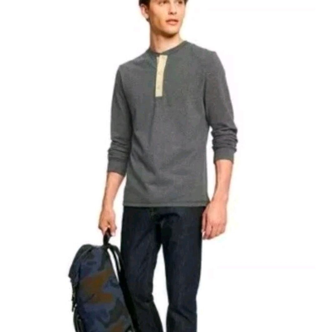 3.1 Phillip Lim 3.1 Phillip Lim Target Gray Long Sleeve Henley Top Medium Size US M / EU 48-50 / 2 - 1 Thumbnail
