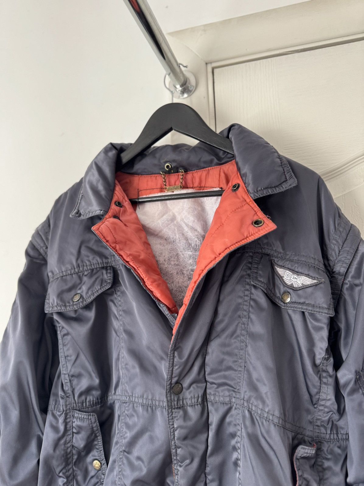Vintage Vintage 90s Aviator Bomber Big Smith Jacket Size US L / EU 52-54 / 3 - 3 Thumbnail