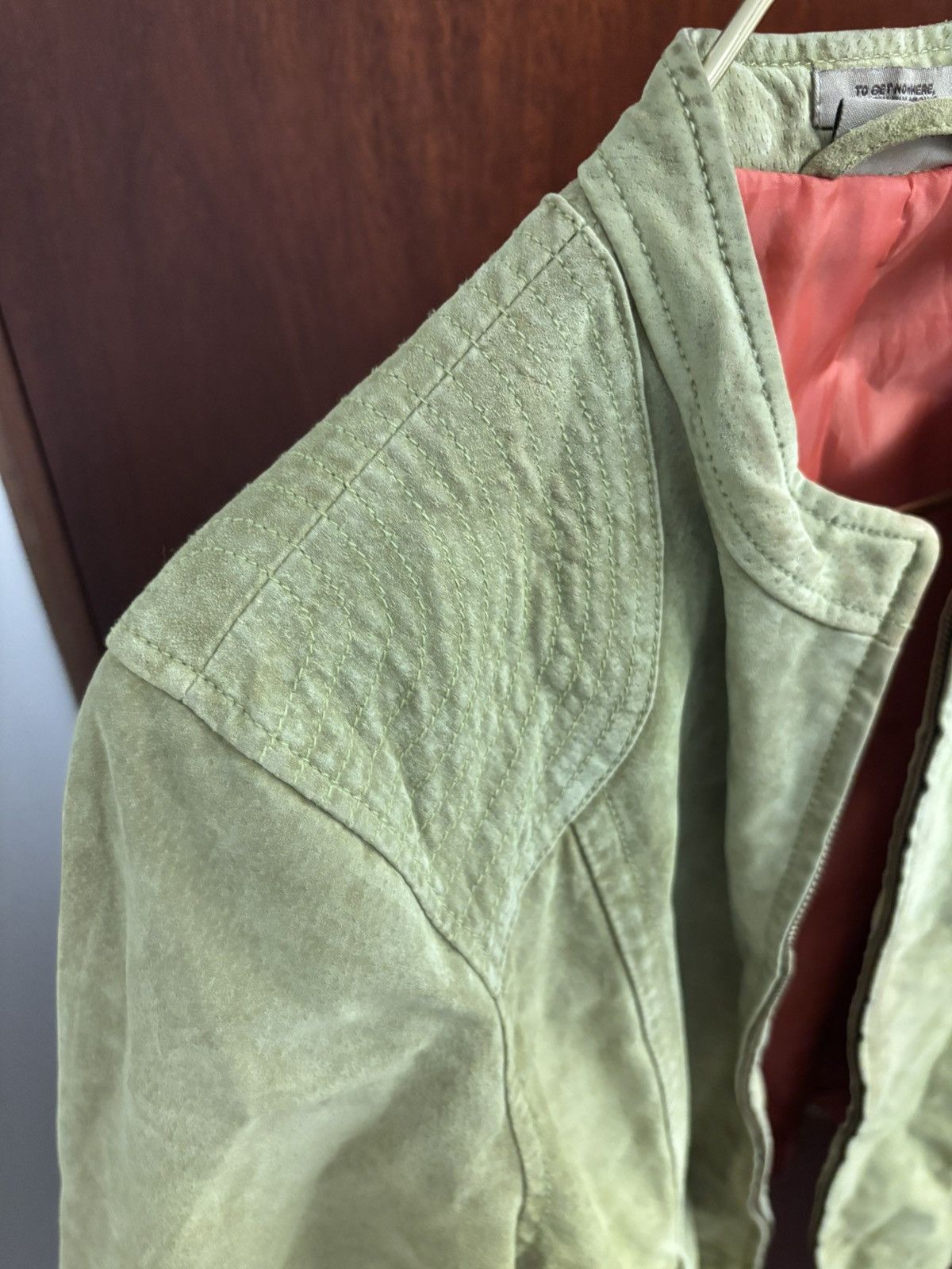 Vintage Green leather cafe jacket Size US L / EU 52-54 / 3 - 2 Thumbnail