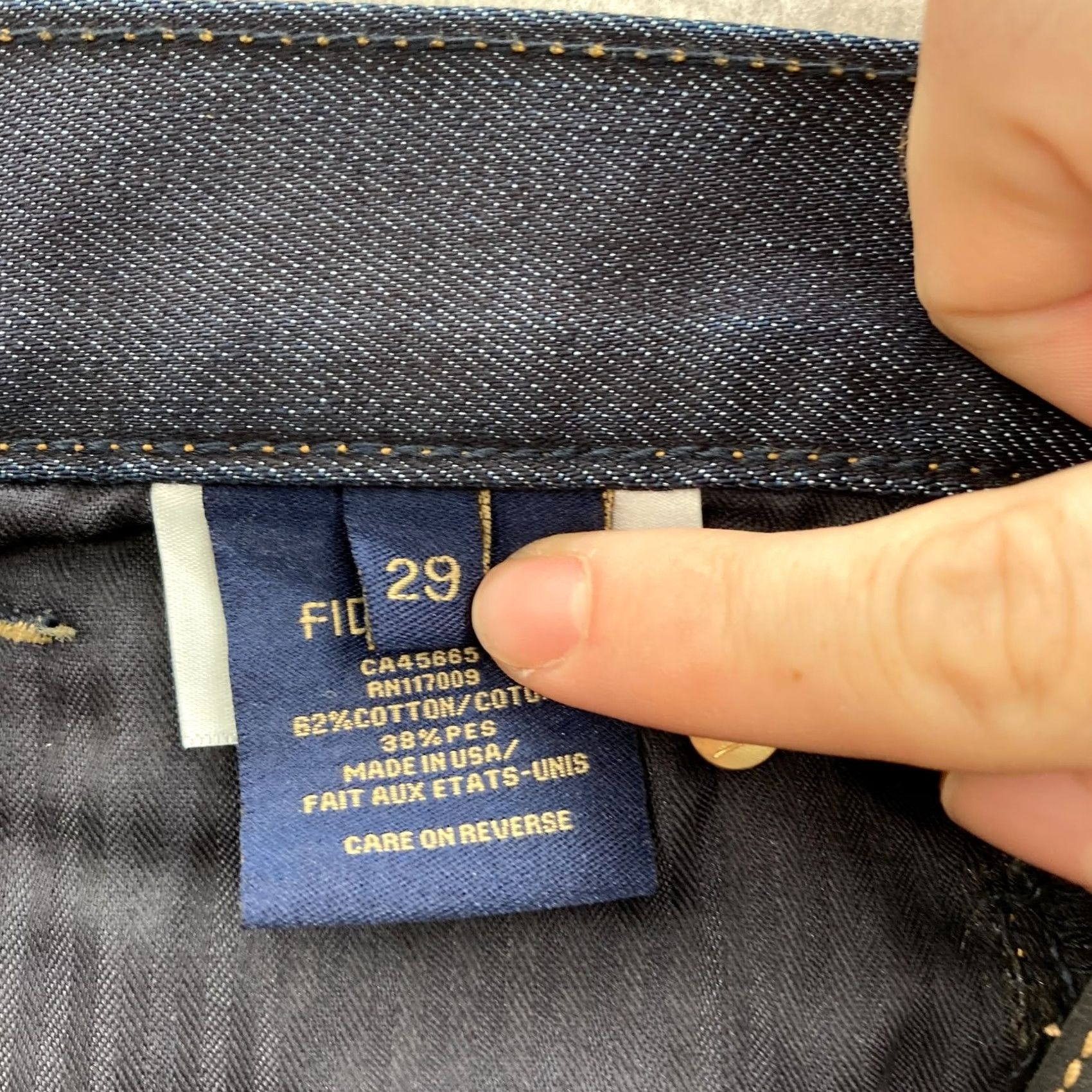 Vintage Fidelity Denim 5011 Jeans Mens 29x34 Straight Blue Denim 5-Pocket Regular Casual Classic Size US 29 - 5 Thumbnail