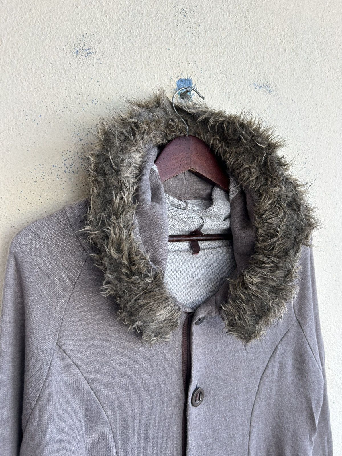 Nicole Club 179/WG Faux Fur Hood Trim Button Ups Hoodie Size ONE SIZE - 3 Thumbnail