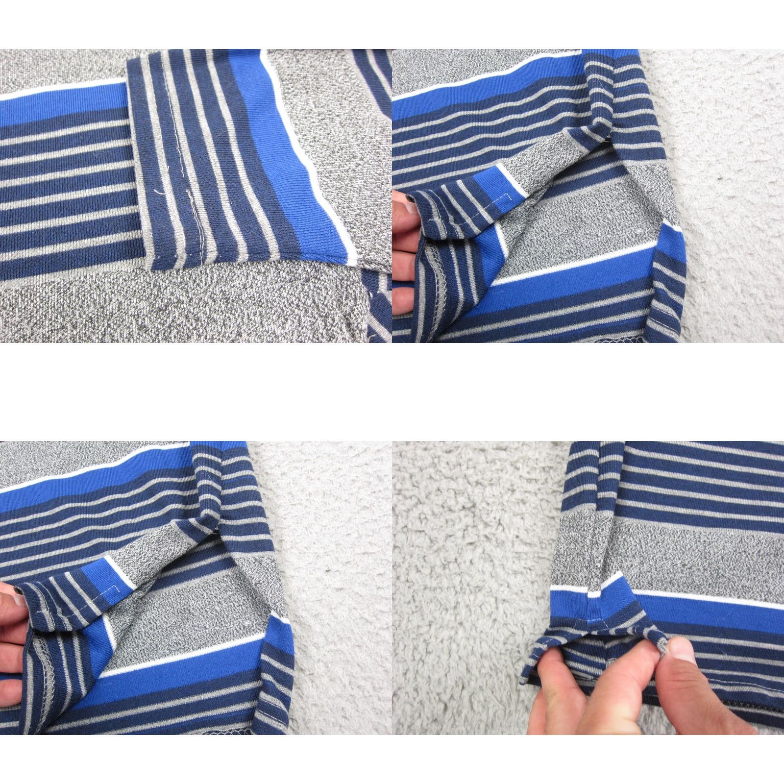 Vintage Lucky Horse Polo Shirt Mens XL 4X Striped Blue Golfing Long Sleeve Hard-wearing Casual Polo Shirt Size US XXL / EU 58 / 5 - 8 Thumbnail