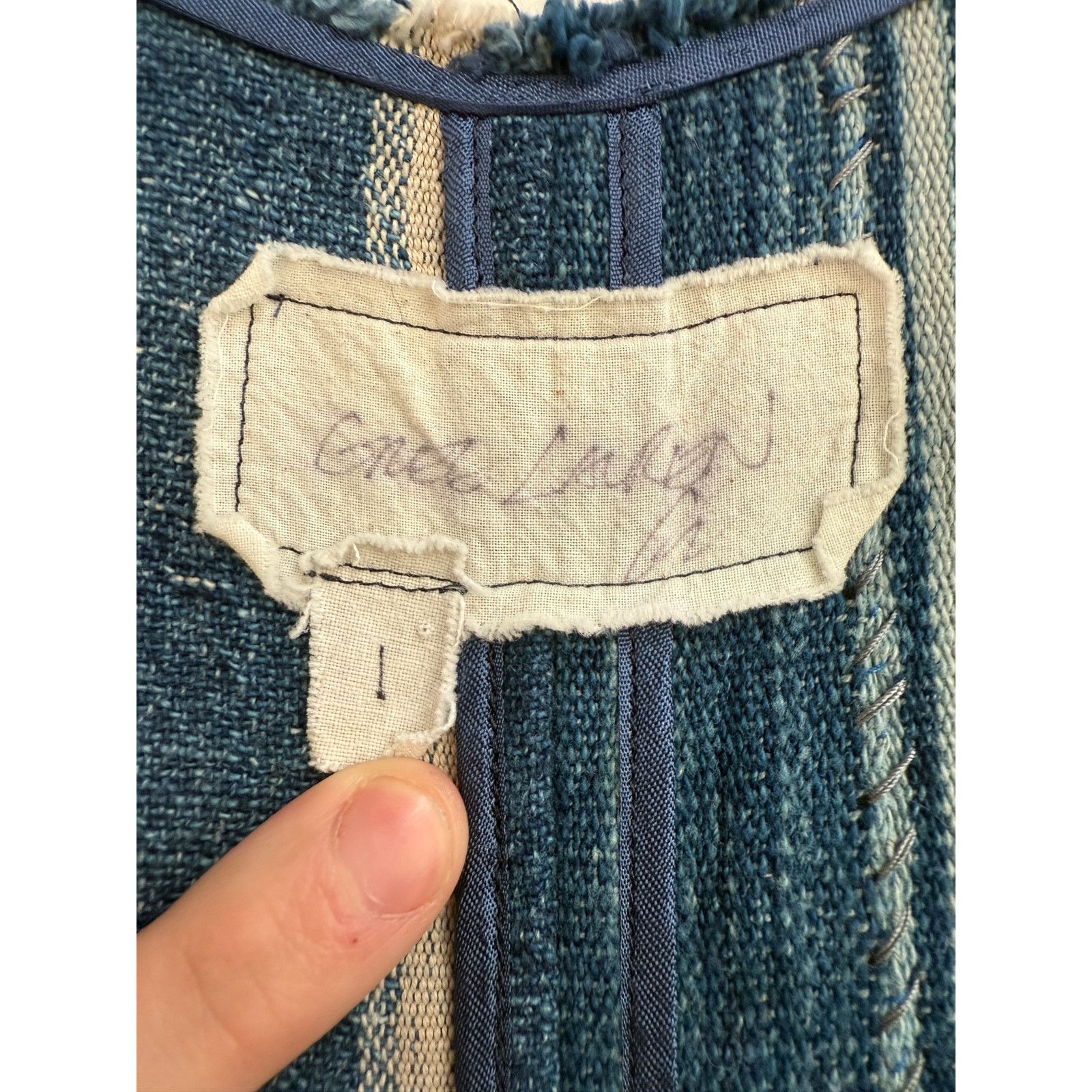 Greg Lauren Greg Lauren Sleeveless Antique Indigo Portefeuille Dress Size S / US 4 / IT 40 - 3 Thumbnail