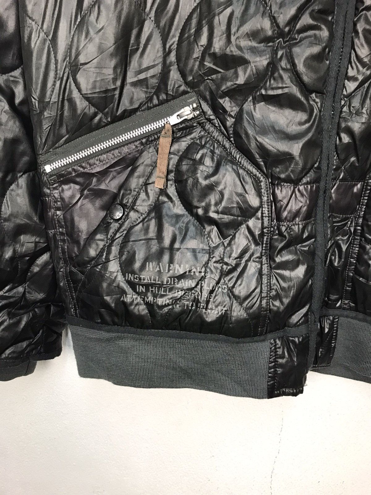 Avirex × Japanese Brand Avirex Quilting Jacket With Boa Lining Army Green With Logo Size US XL / EU 56 / 4 - 4 Thumbnail