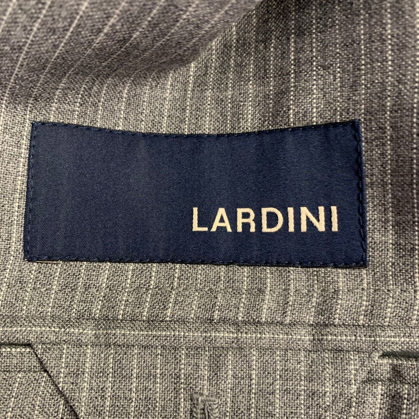 Lardini Size 38 Grey White Stripe Wool Notch Lapel Sport Coat Size 38R - 5 Thumbnail