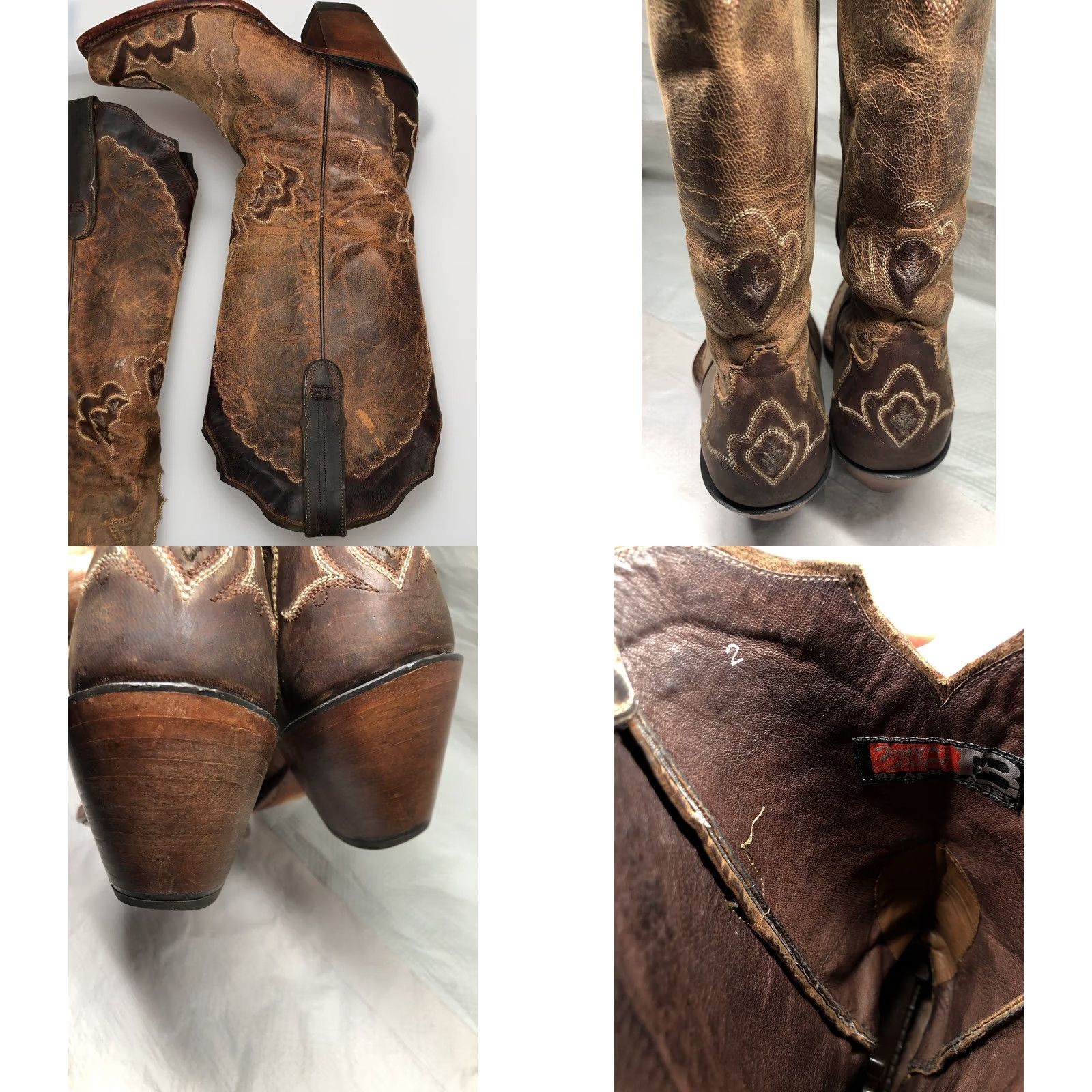 Tony Lama Tony Lama Women’s Boots Sz 8 Snip Toe Western Brown Tan 6071L Size US 8 / IT 38 - 8 Thumbnail