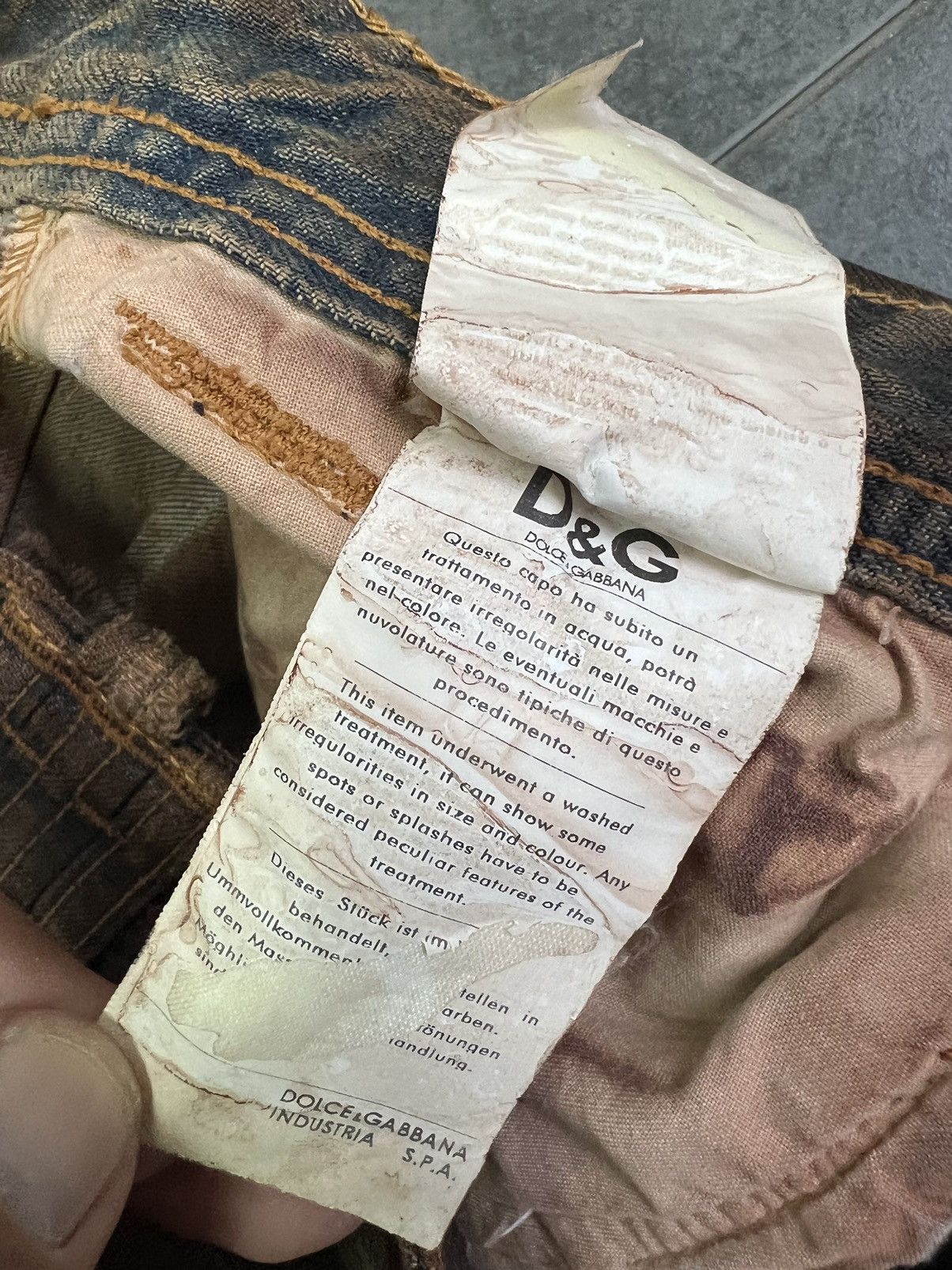 Dolce & Gabbana × Vintage Dolce Gabbana sashiko distressed avant Garde y2k dg jeans Size 30" / US 8 / IT 44 - 25 Thumbnail