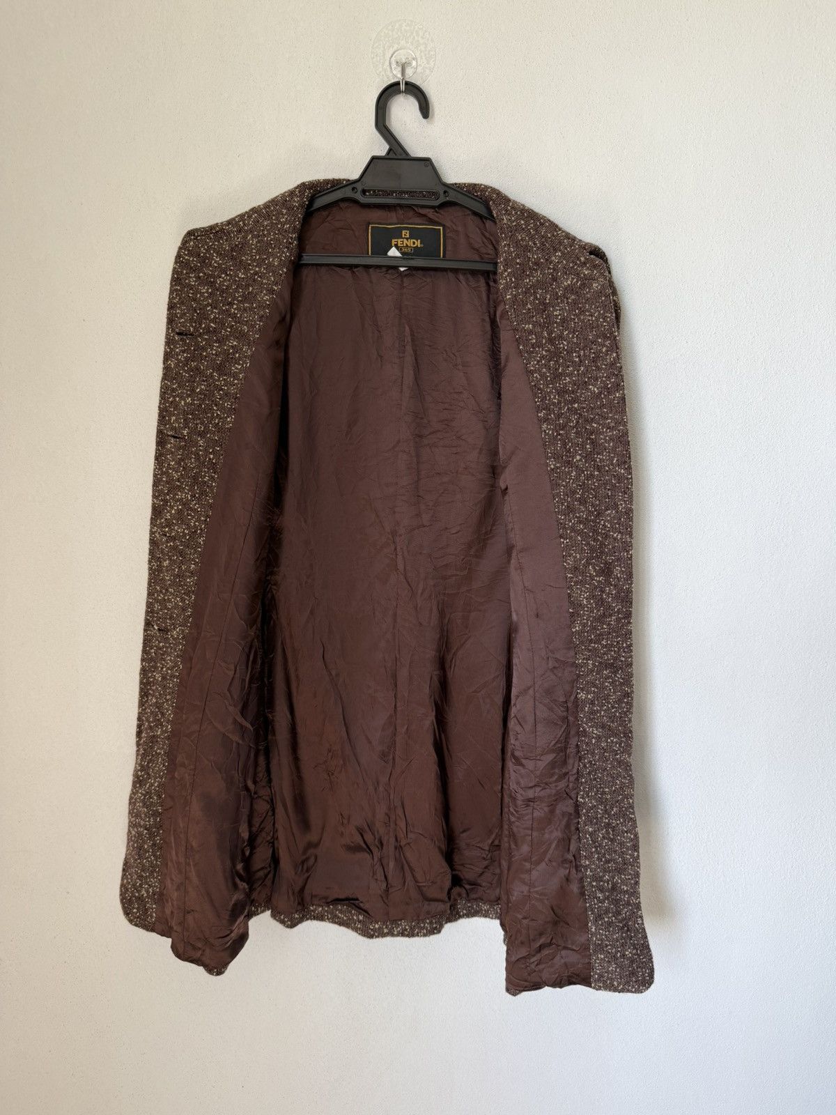 Fendi Autumn Whispers Vintage Fendi Tweed Coat Earthbound Elegance Size M / US 6-8 / IT 42-44 - 8 Thumbnail