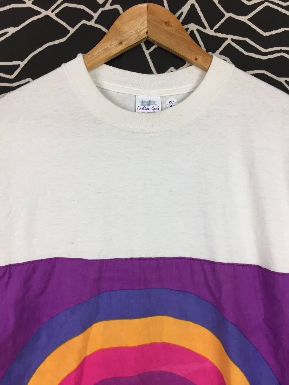 Vintage Vtg Fashion Gear Rainbow Cut & Sewn Style Tee Size US M / EU 48-50 / 2 - 3 Thumbnail