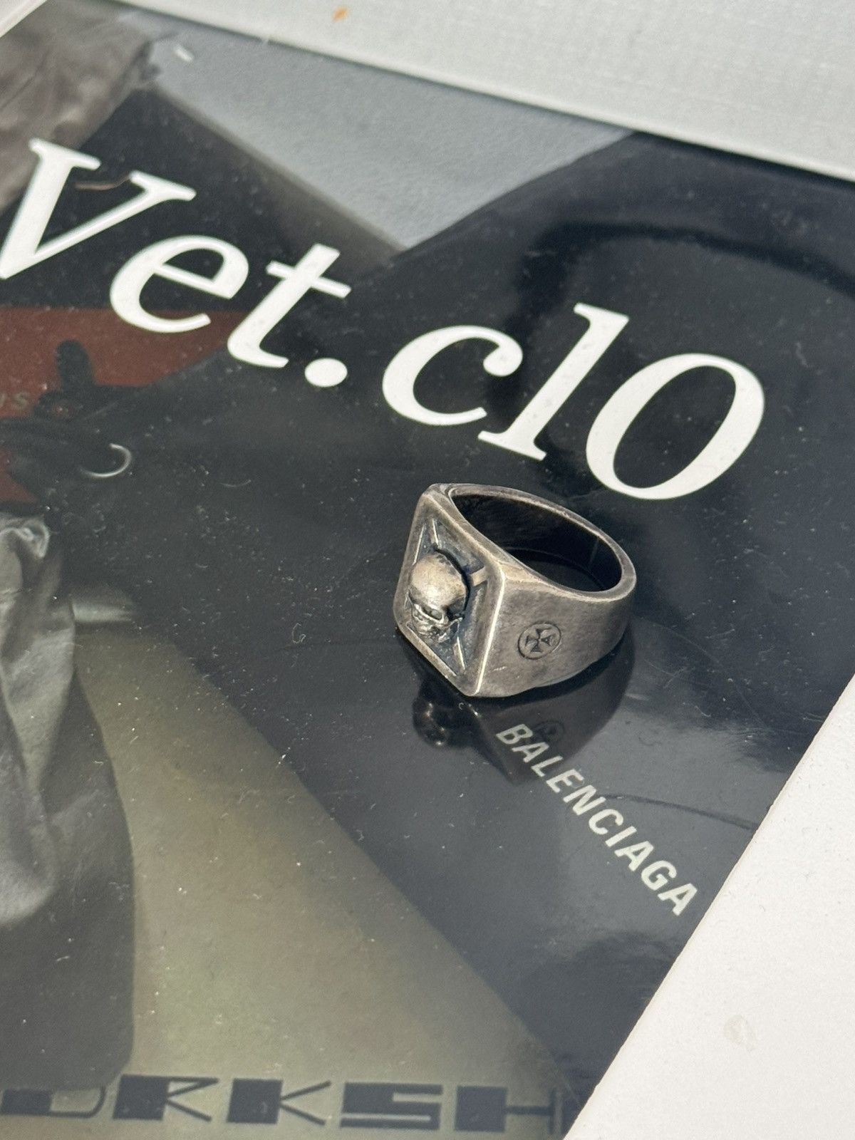 Vetements ✅Vetements Silver Skull Skeleton ring M Size ONE SIZE - 2 Thumbnail