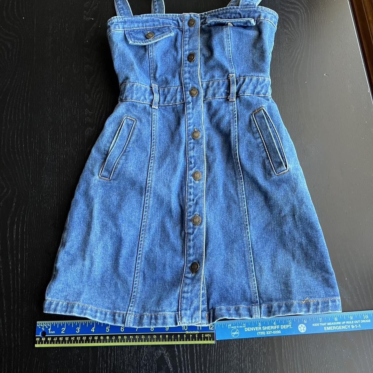 Forever 21 Retro Button-Down Denim Pinafore Dress Size S / US 4 / IT 40 - 8 Thumbnail
