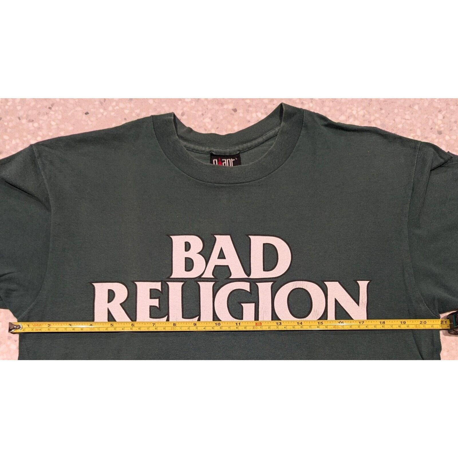 Giant VINTAGE BAD RELIGION GREEN LOGO T-SHIRT - GIANT TAG - 90S Size US L / EU 52-54 / 3 - 4 Thumbnail