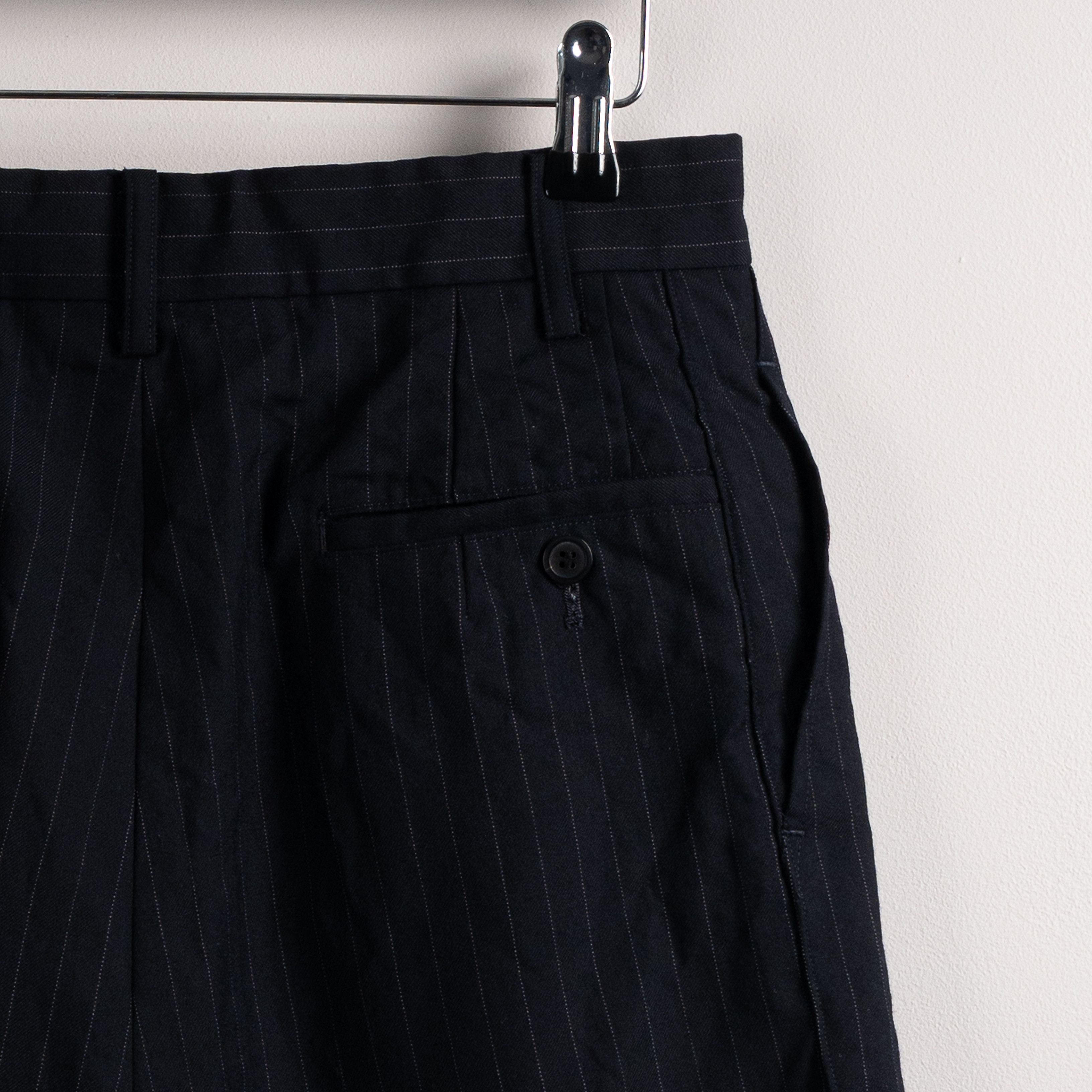 Junya Watanabe Junya Watanabe AW12 Pinstripe Pencil Shorts/Skirt Black Size 29" - 8 Thumbnail