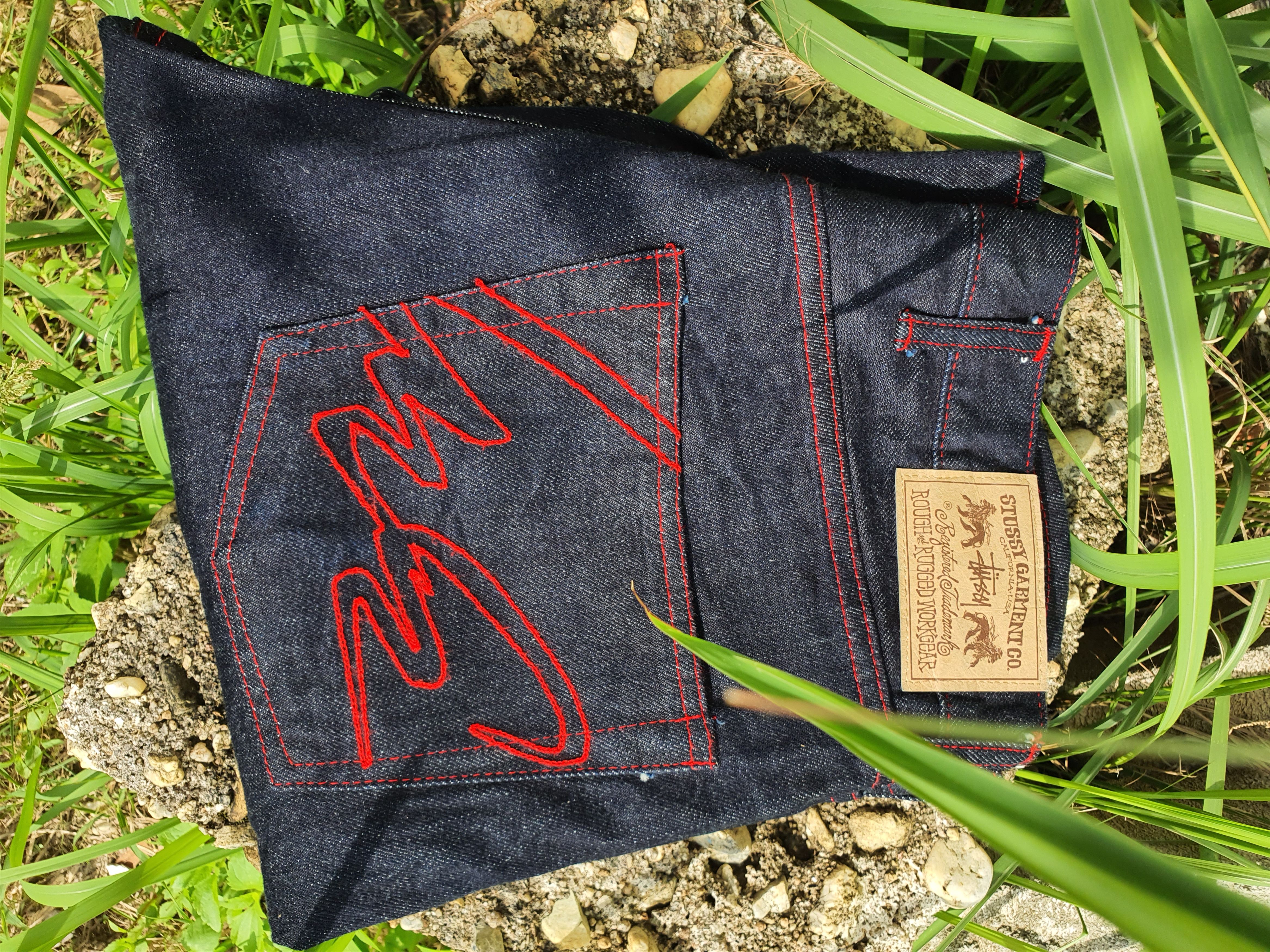 Futura × Stussy Rare!🔥 Vintage Stussy × Futura Laboratories Denim Jeans Size US 32 / EU 48 - 11 Thumbnail