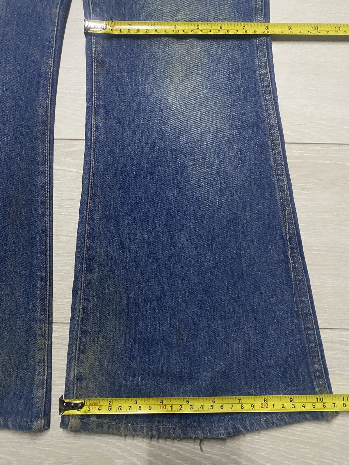 Big John Big John Full Button Distressed Super Flare Bush Pants Size US 33 - 13 Thumbnail