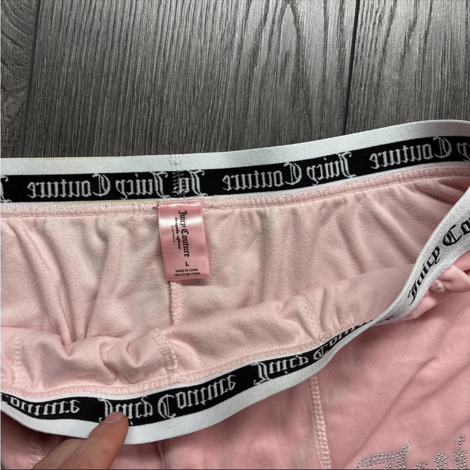 Juicy Couture Jeans Authentic Juicy Couture Light Pink Velour Track Pants Size 36" / US 14 / IT 50 - 2 Thumbnail
