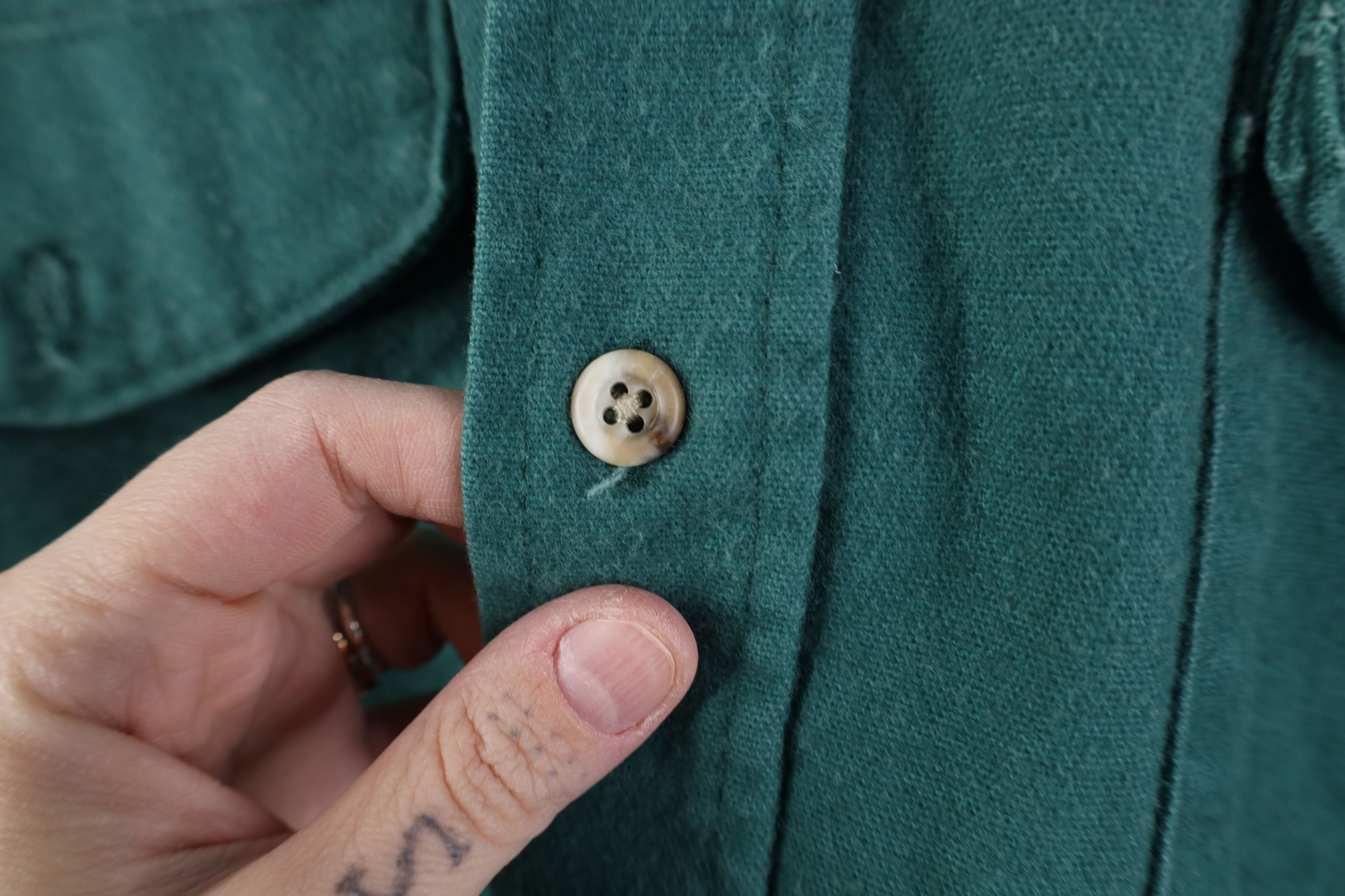 Vintage Vintage 90s Streetwear Heavyweight Chamois Button Shirt Size US XXL / EU 58 / 5 - 7 Thumbnail