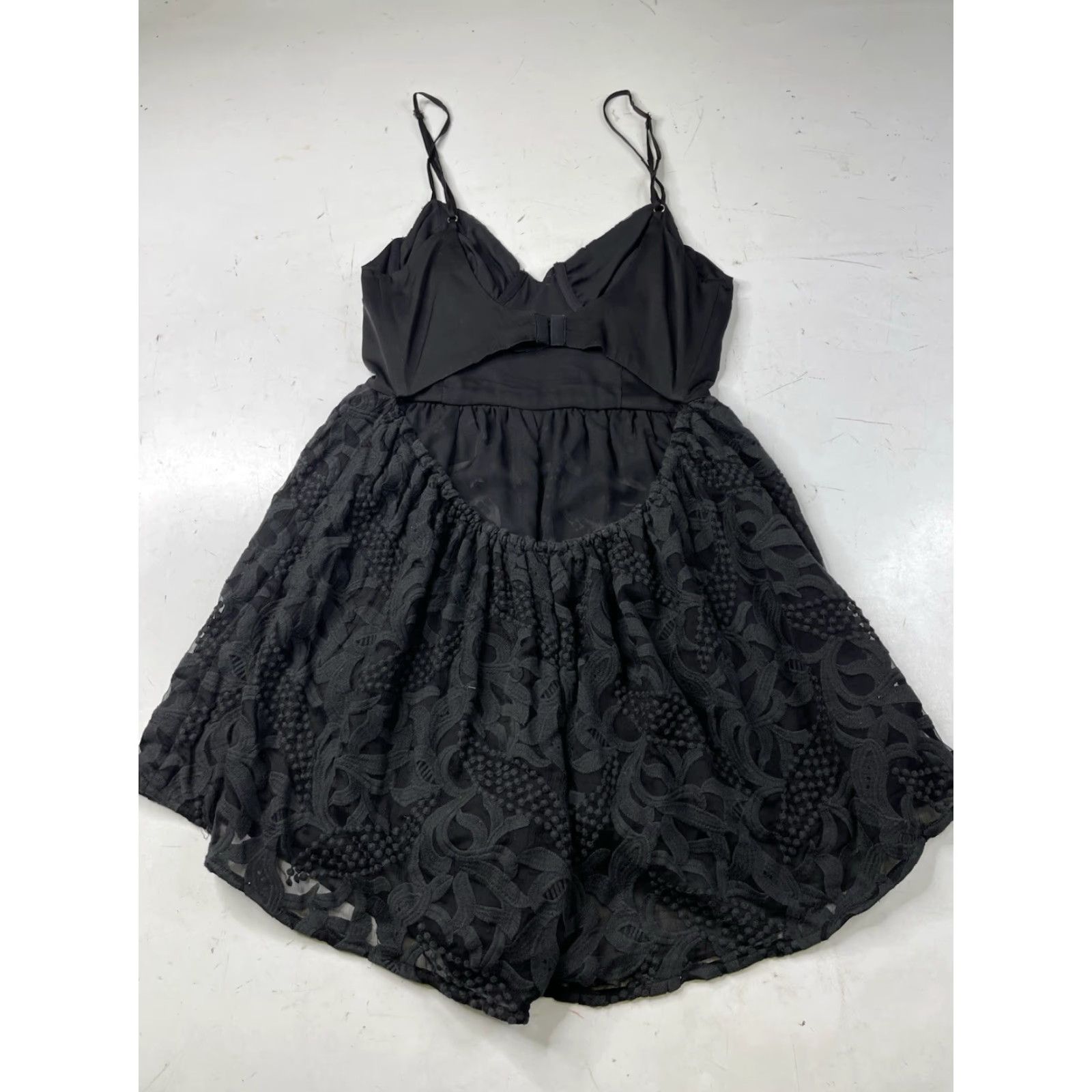 Zimmermann Zimmermann Romper One-Piece Cotton Knit Crochet Lace Sheer Black S Women Adult Small Size 28" / US 6 / IT 42 - 6 Thumbnail