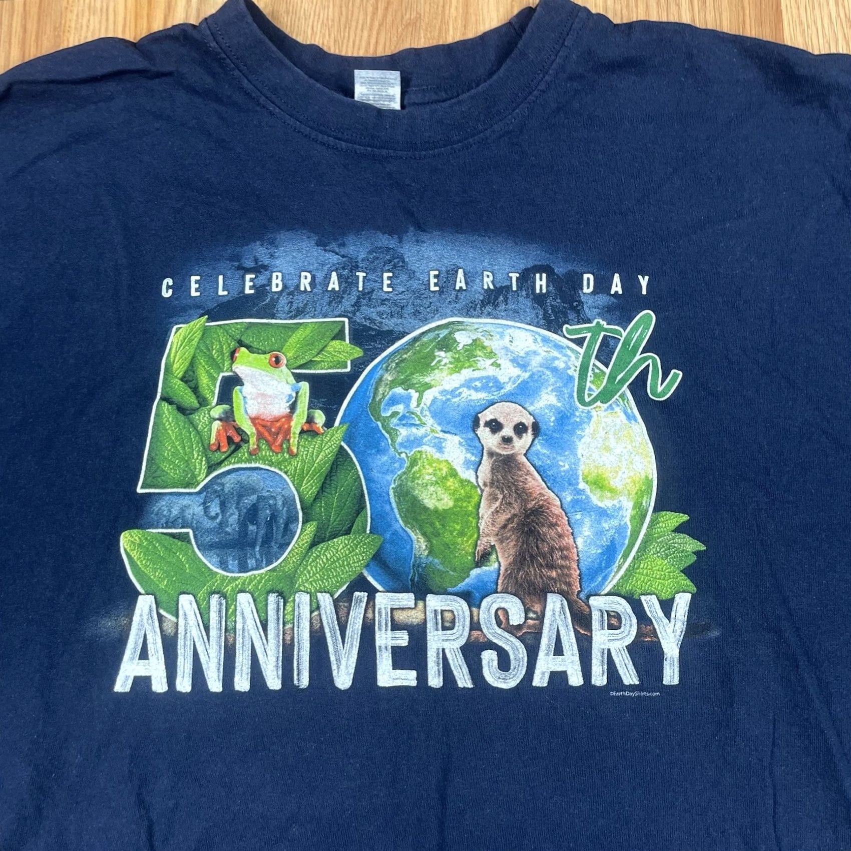 Gildan Gildan Graphics T-Shirt Adults 2XL Blue Heavy Cotton 50th Earth Day Celebration T-Shirt Adults 2XL Blue Graphic Print Logo Size US XXL / EU 58 / 5 - 2 Thumbnail