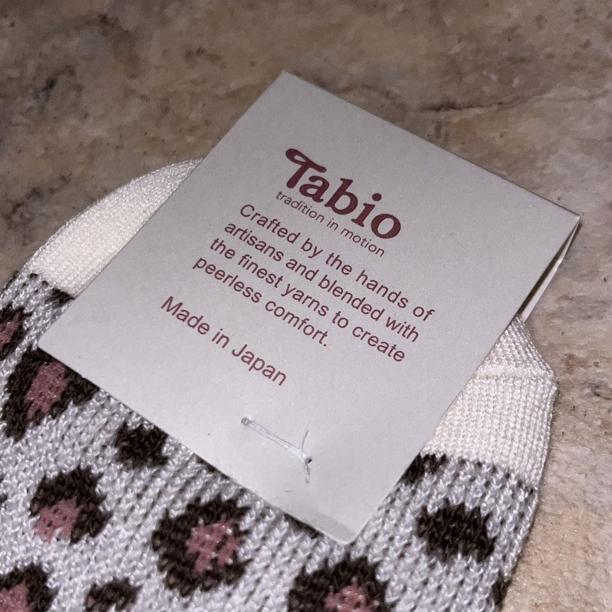 Other Tabio Leopard Pattern Wool Blend Low Crew Socks Beige Japan Size ONE SIZE - 3 Thumbnail