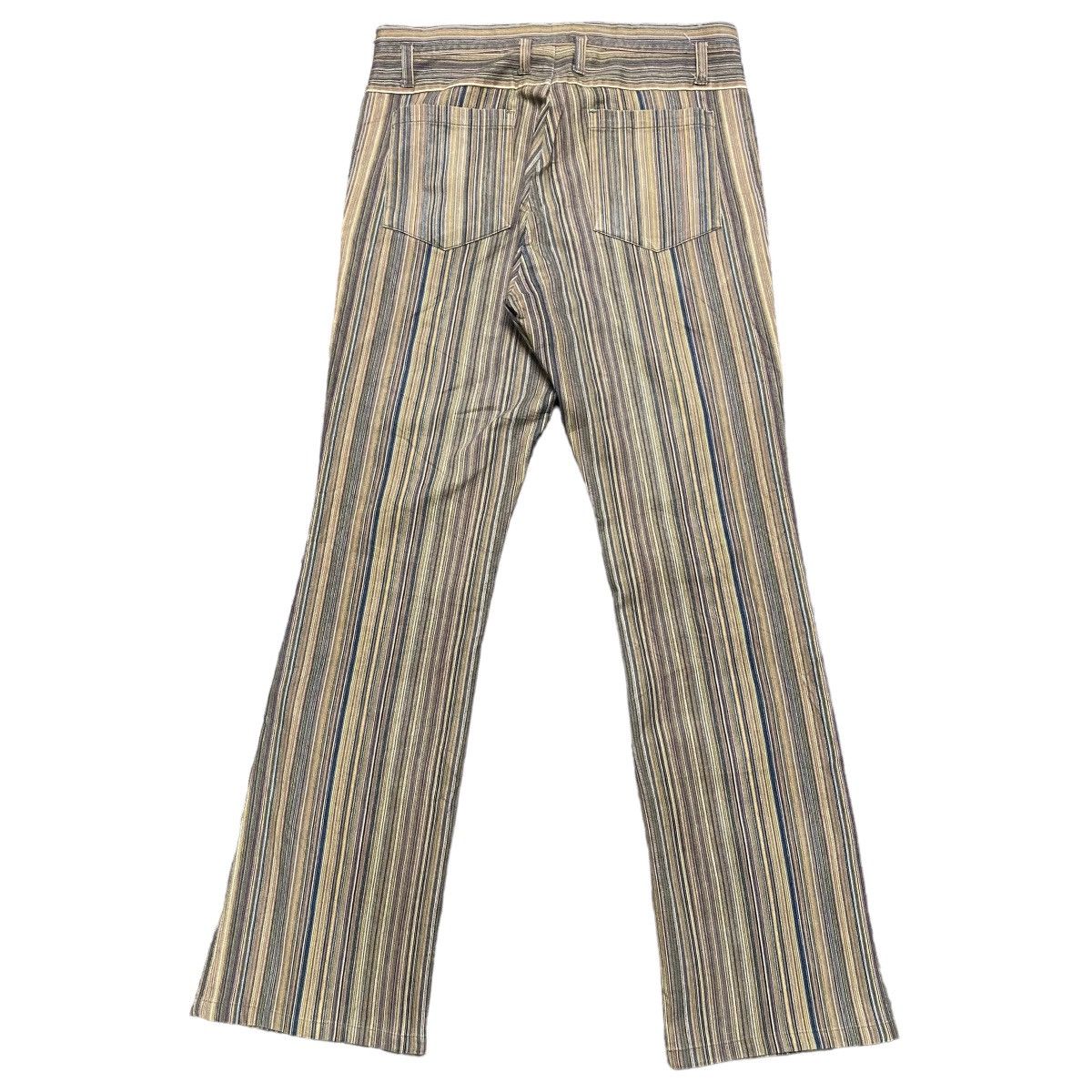 Japanese Brand CUSTOM CULTURE PinStriped Denim Flare Jeans Size US 30 / EU 46 - 2 Thumbnail