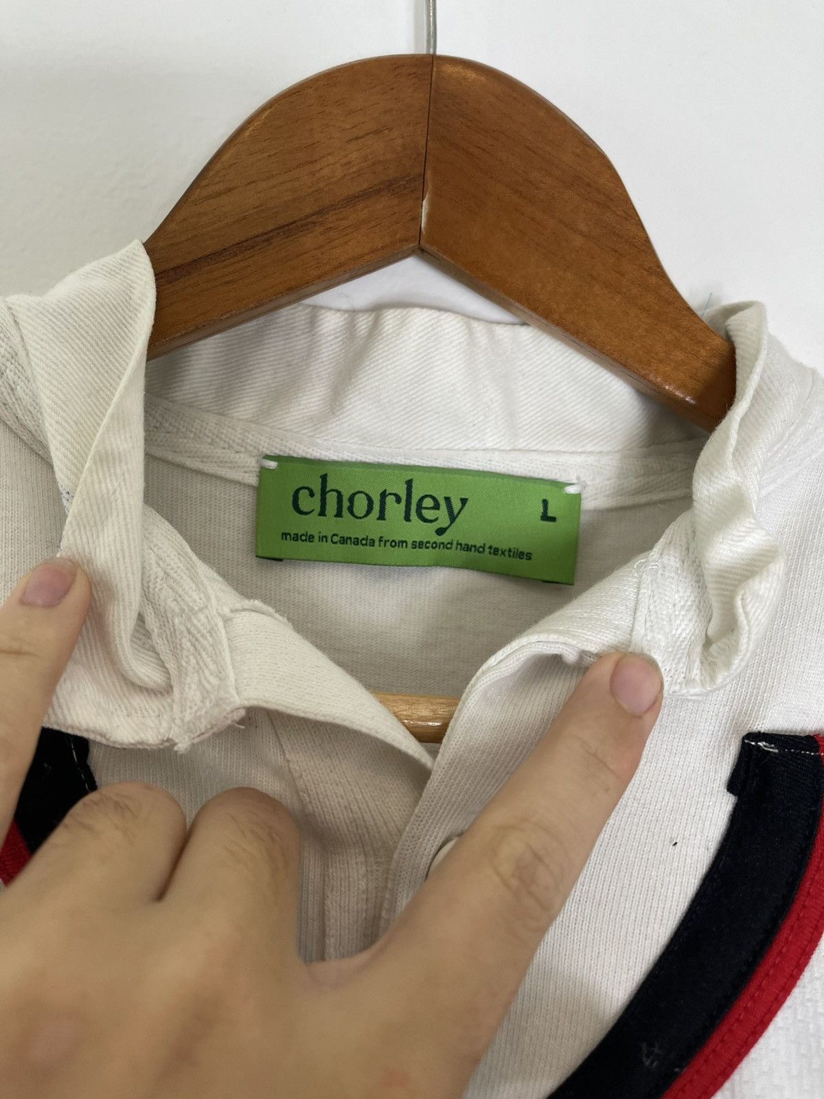 Chorley × Handmade Chorley Up-Cycled Deconstructed Rugby Polo Shirt SS24 Size US L / EU 52-54 / 3 - 4 Thumbnail
