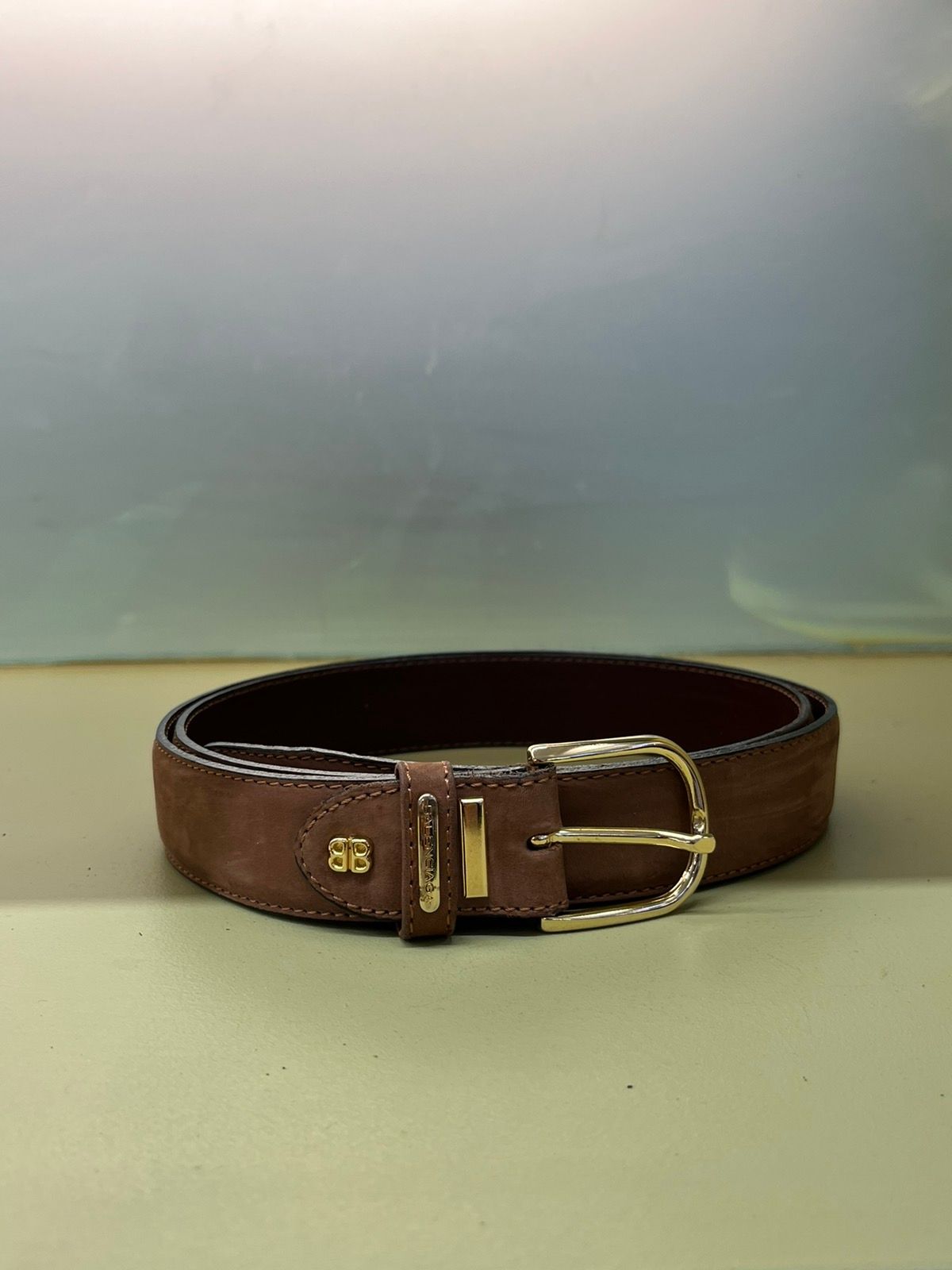Pre-owned Balenciaga Leather Brown Belt