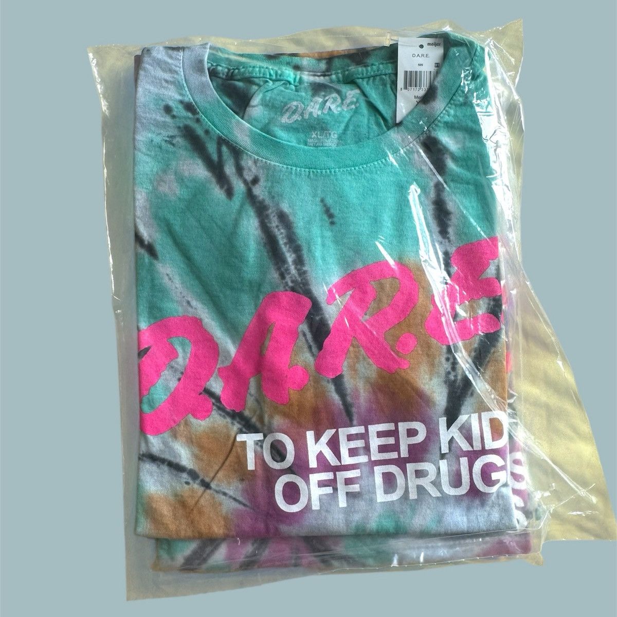 D.A.R.E DARE Shirt Mens Medium Tie Dye Black Faded Keep Kids Off Dru Size US M / EU 48-50 / 2 - 5 Thumbnail