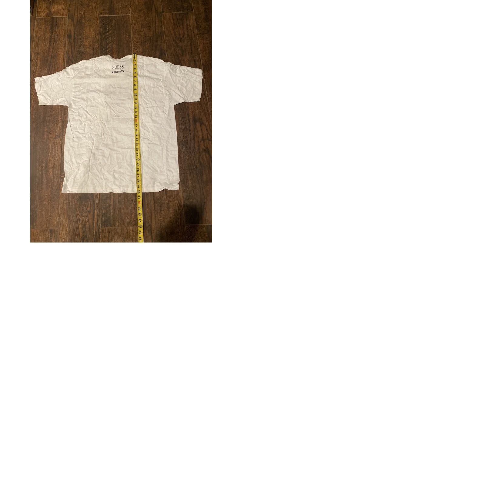 Guess VINTAGE GUESS T-Shirt Large White Unisex Adults Crew Neck Short Sleeve Blockbuster Video Logo Movie Retro TV NWT USA Size US L / EU 52-54 / 3 - 9 Thumbnail
