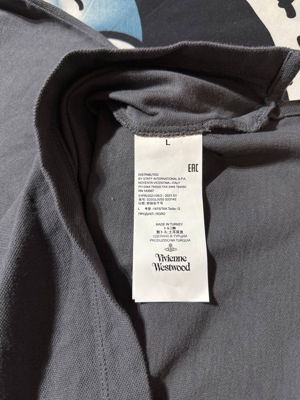 Vivienne Westwood Vivienne Westwood polo tshirt in dark gray mens L Size US L / EU 52-54 / 3 - 4 Thumbnail