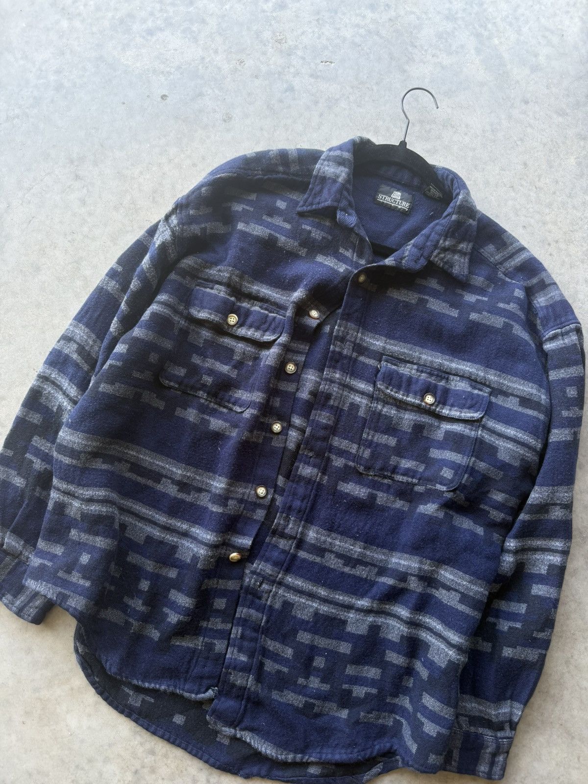 Polo Ralph Lauren Vintage Polo Ralph Lauren Aztec Button Up Flannel Size US XL / EU 56 / 4 - 1 Thumbnail