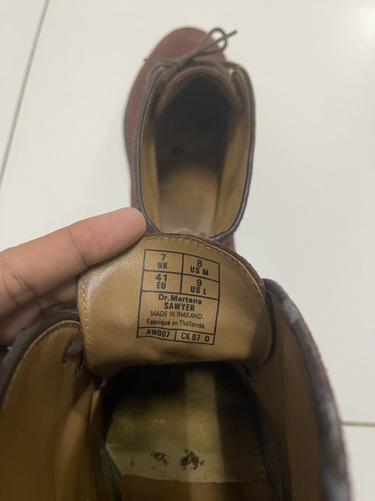 Dr. Martens Rare DR MARTENS Sawyer Suede Red Wine Desert Boot Size US 8 / EU 41 - 7 Thumbnail