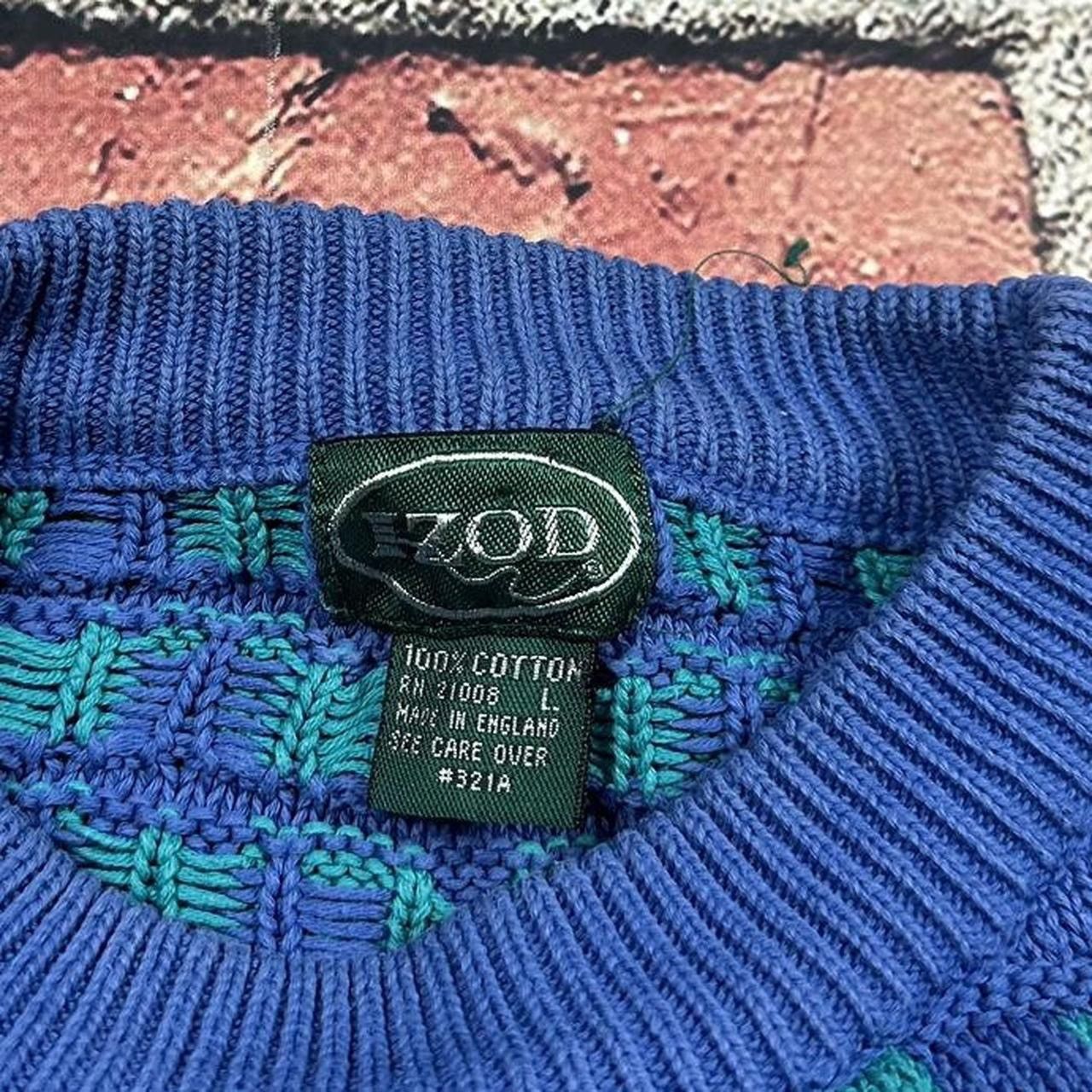Izod Vintage Izod Chunky Knit Checkered Textured Sweater Cosby Size US L / EU 52-54 / 3 - 8 Thumbnail
