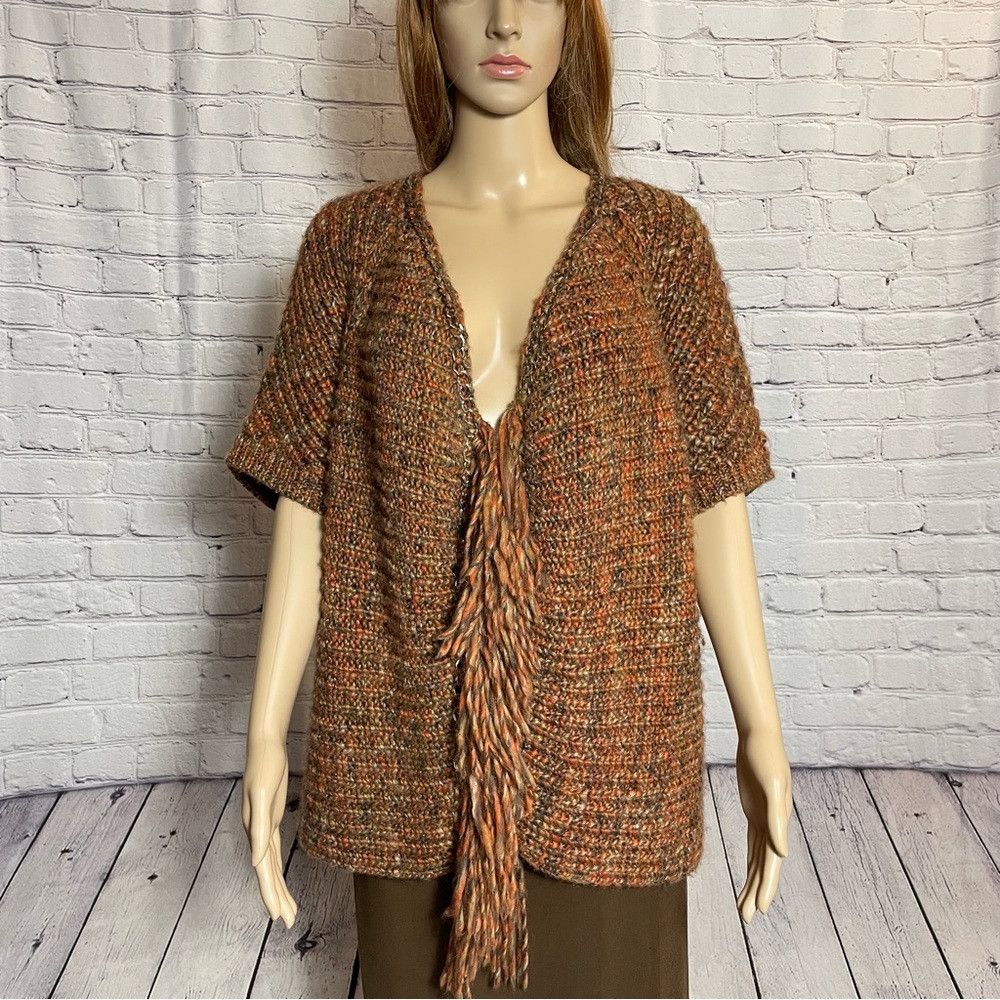 Chicos Chico's Katarina Hardware Fringe Cardigan Size 0 US S Size S / US 4 / IT 40 - 4 Thumbnail